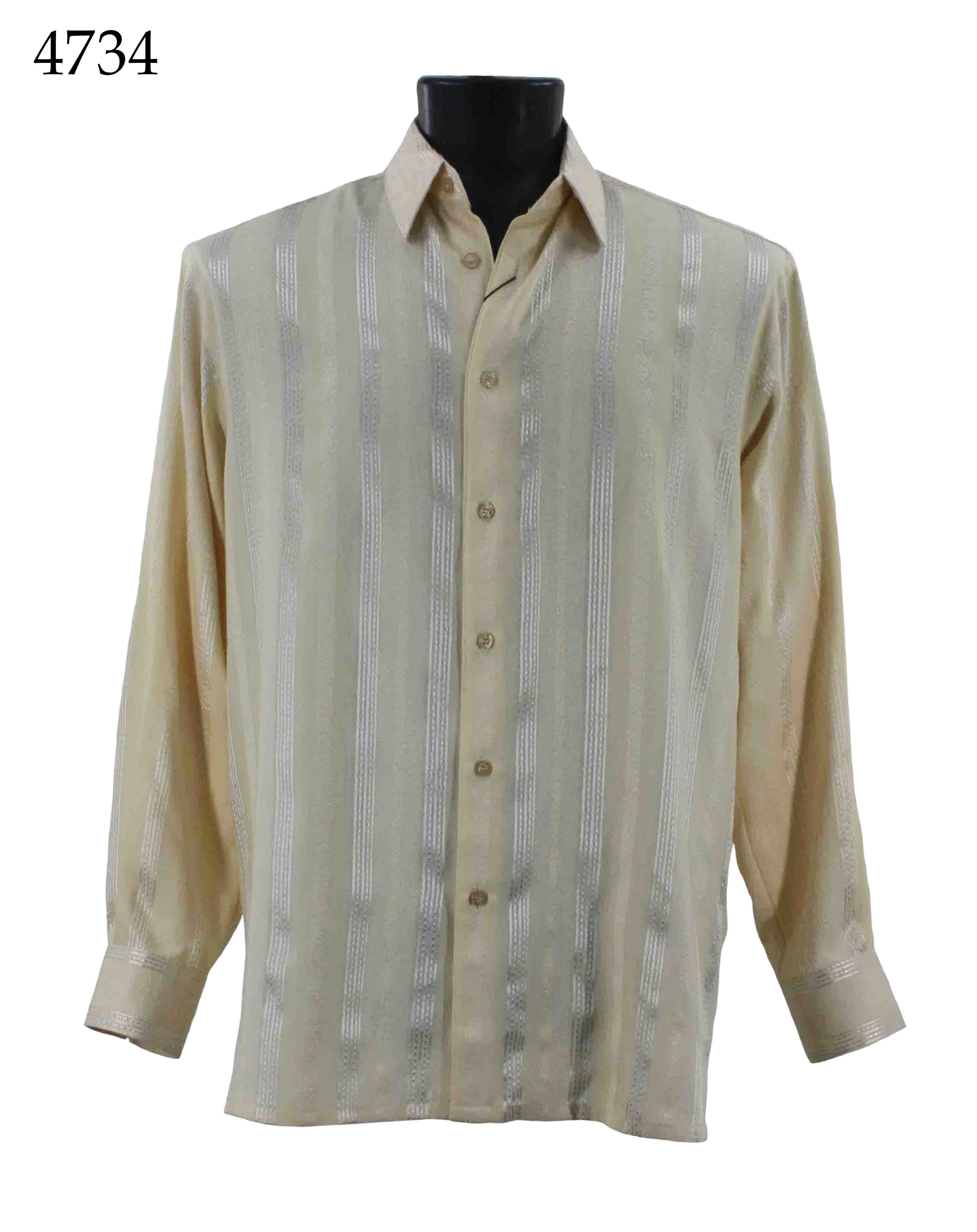 Bassiri Men's Long Sleeve Casual Shirt 4734 - Comfortable Button Down Work Shirt for Office, Business & Everyday Wear
