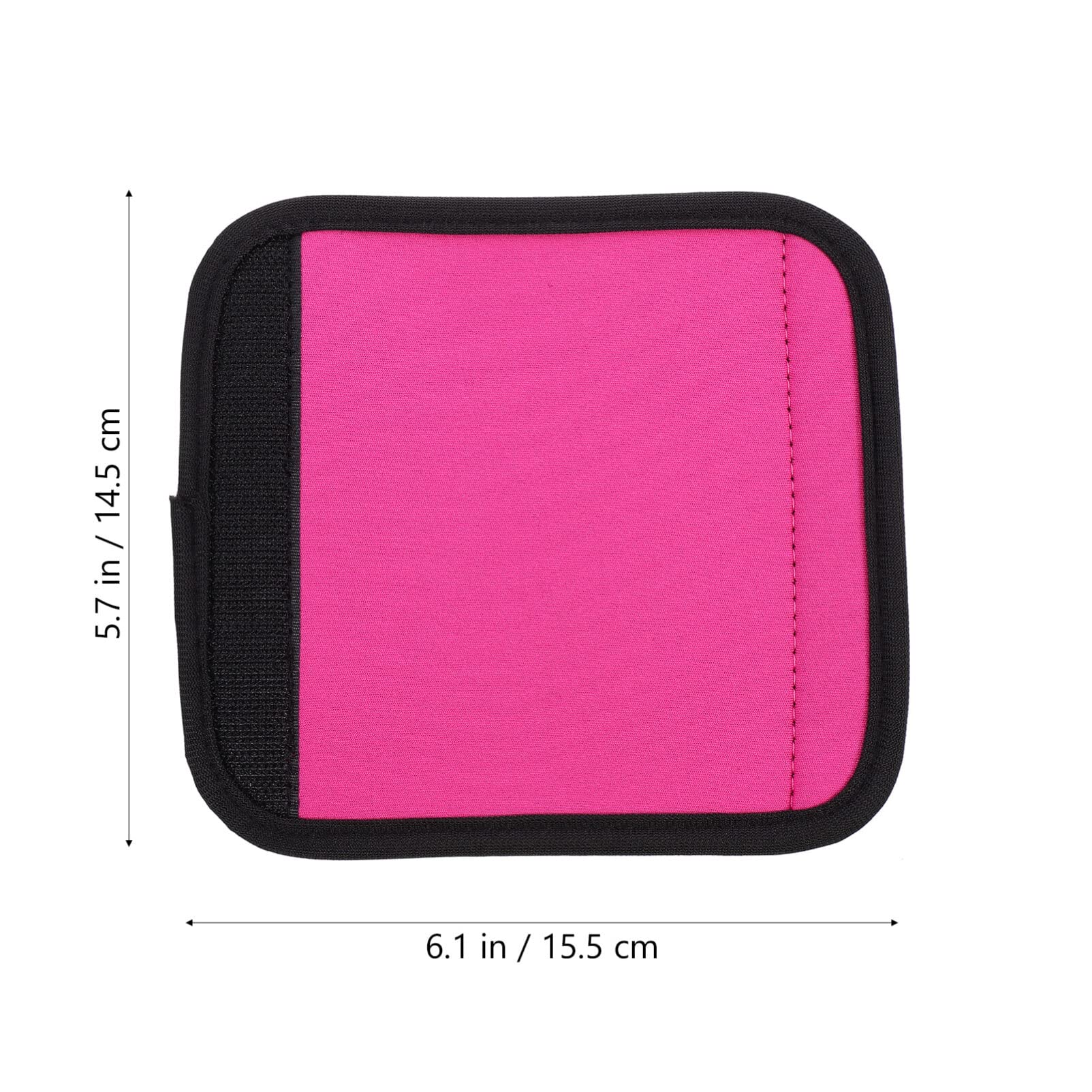 Neoprene Luggage Handle Wraps - Comfortable Suitcase Grip Covers with Unique Design for Travel Bags, Laptop Cases & Briefcases (Black Rosy) | Perfect for Business Trips, Vacations & Daily Commute