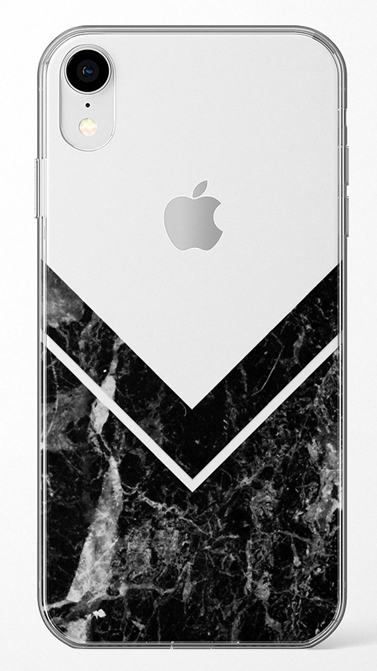 Casely iPhone XR Phone Case - Sleek Black Marble Clear Protective Cover | Shockproof & Scratch-Resistant | Perfect for Everyday Use, Work & Travel