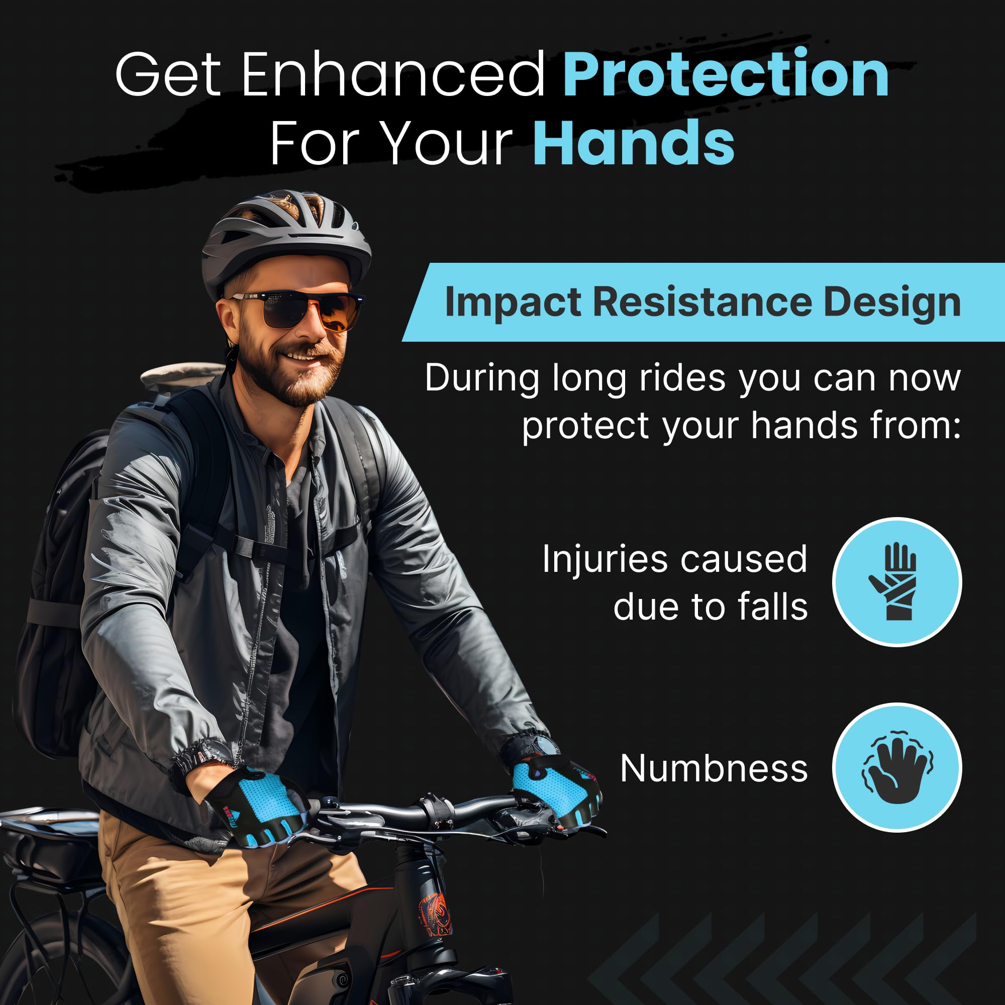 Cycling Gloves for Men & Women - Anti-Slip, Breathable for Mountain Biking & Sports