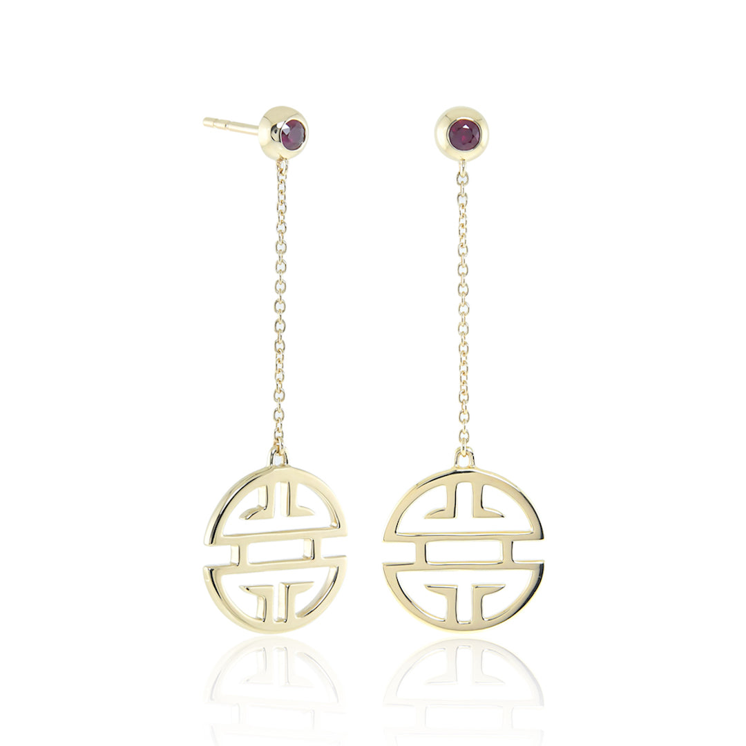 Ruby Drop Earrings for Women - Elegant Dangle Earrings for Party, Wedding & Evening Wear | 925 Sterling Silver Jewelry Gift