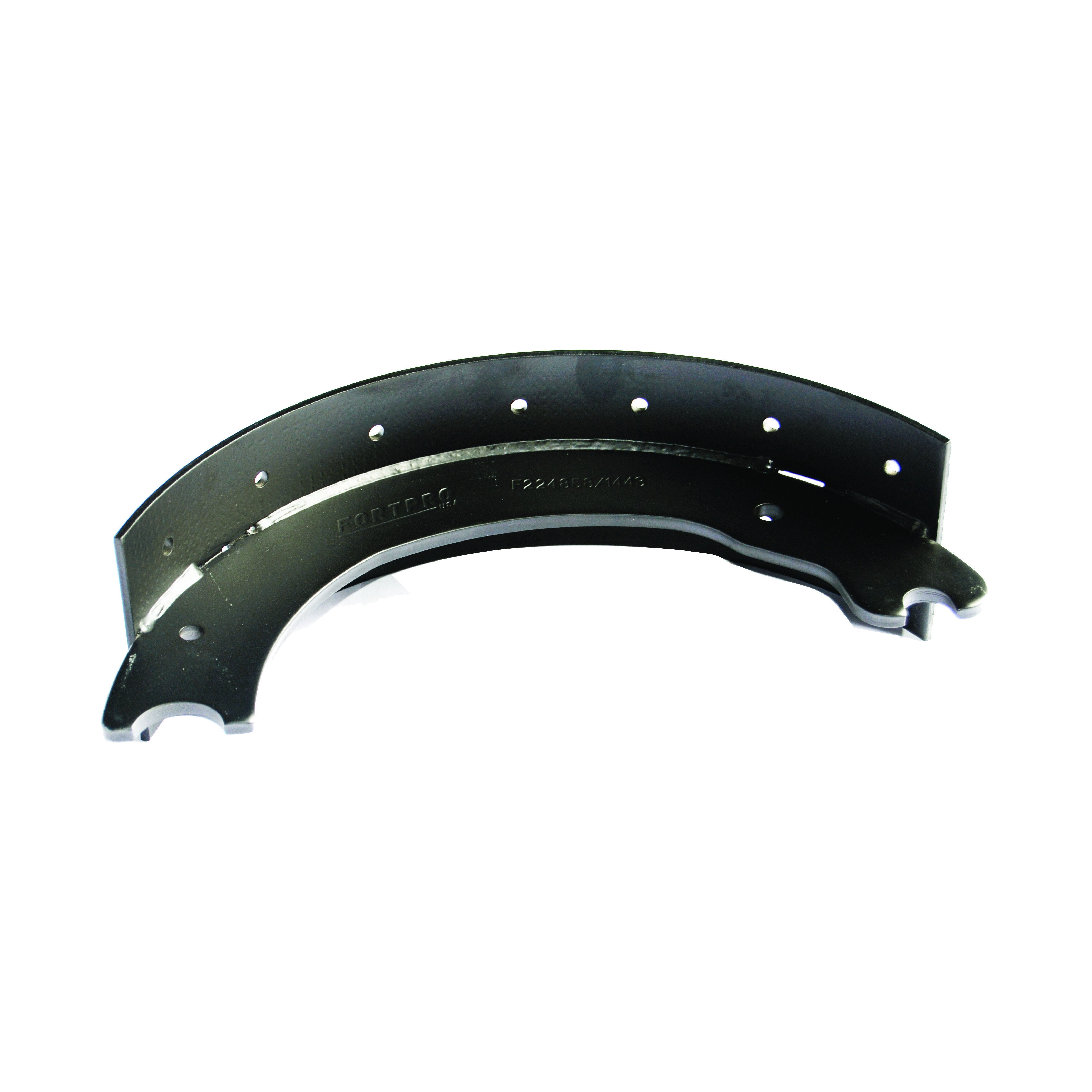 Fortpro 1443E Front Brake Shoe for Heavy-Duty Trucks - GAWR 23K, 15 x 4 Brake Size | F224858 | Perfect for Commercial Vehicles & Fleet Maintenance