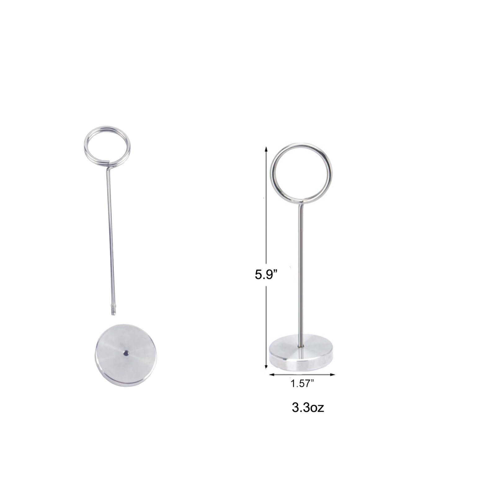 Set of 2 Elegant Table Number Holders - 5.9 Inch Photo Display Stands for Wedding, Christmas & Office Events - Perfect for Place Cards, Food Signs, Gift Cards & Picture Frames - Ideal for Wedding Receptions, Holiday Parties & Corporate Events
