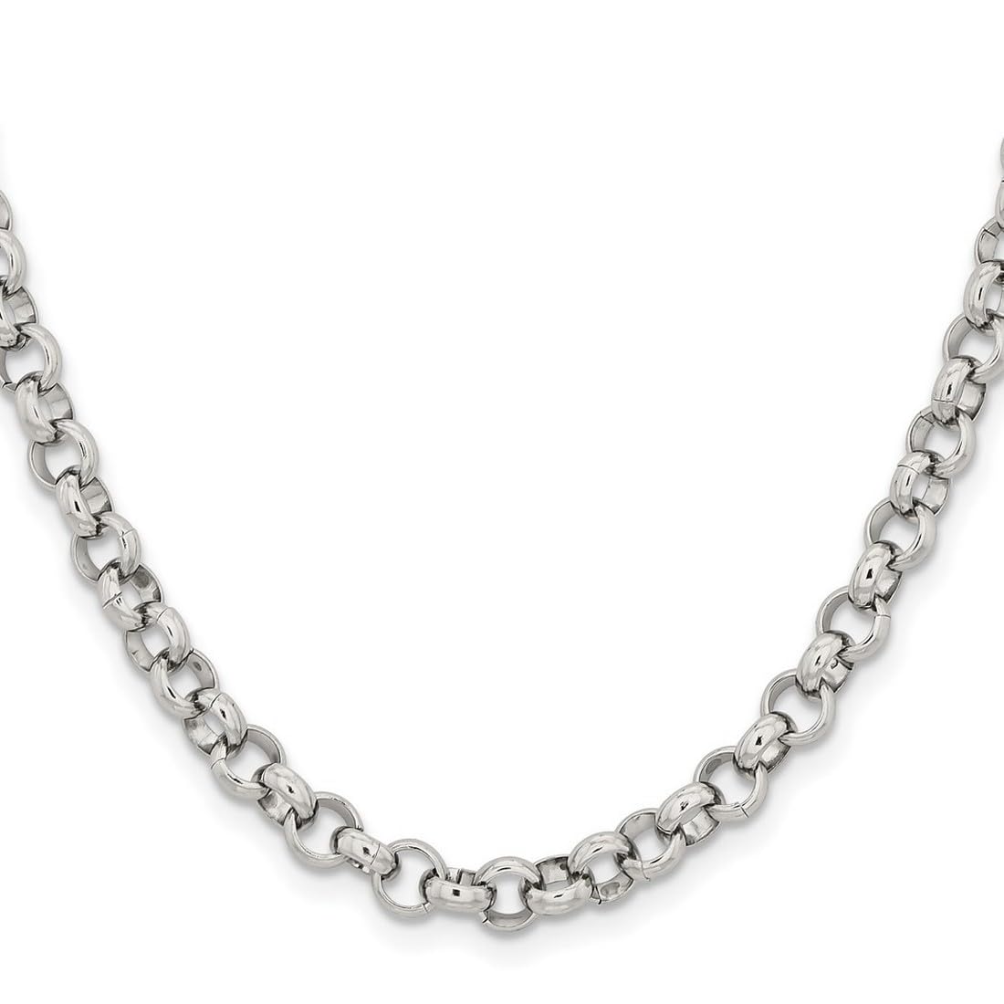 Stainless Steel Rolo Chain Necklace for Women & Men - Adjustable Lengths 16