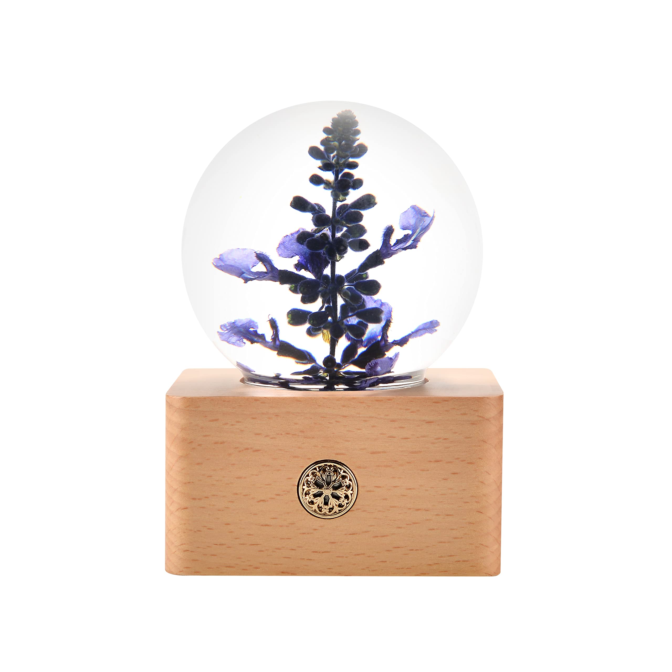 Forever Lavender Flowers in 3D Crystal Ball - Elegant Gift for Women, Girlfriend, Wife, Mom | Birthday, Anniversary, Wedding Present | Home Decor for Living Room, Bedroom, Office