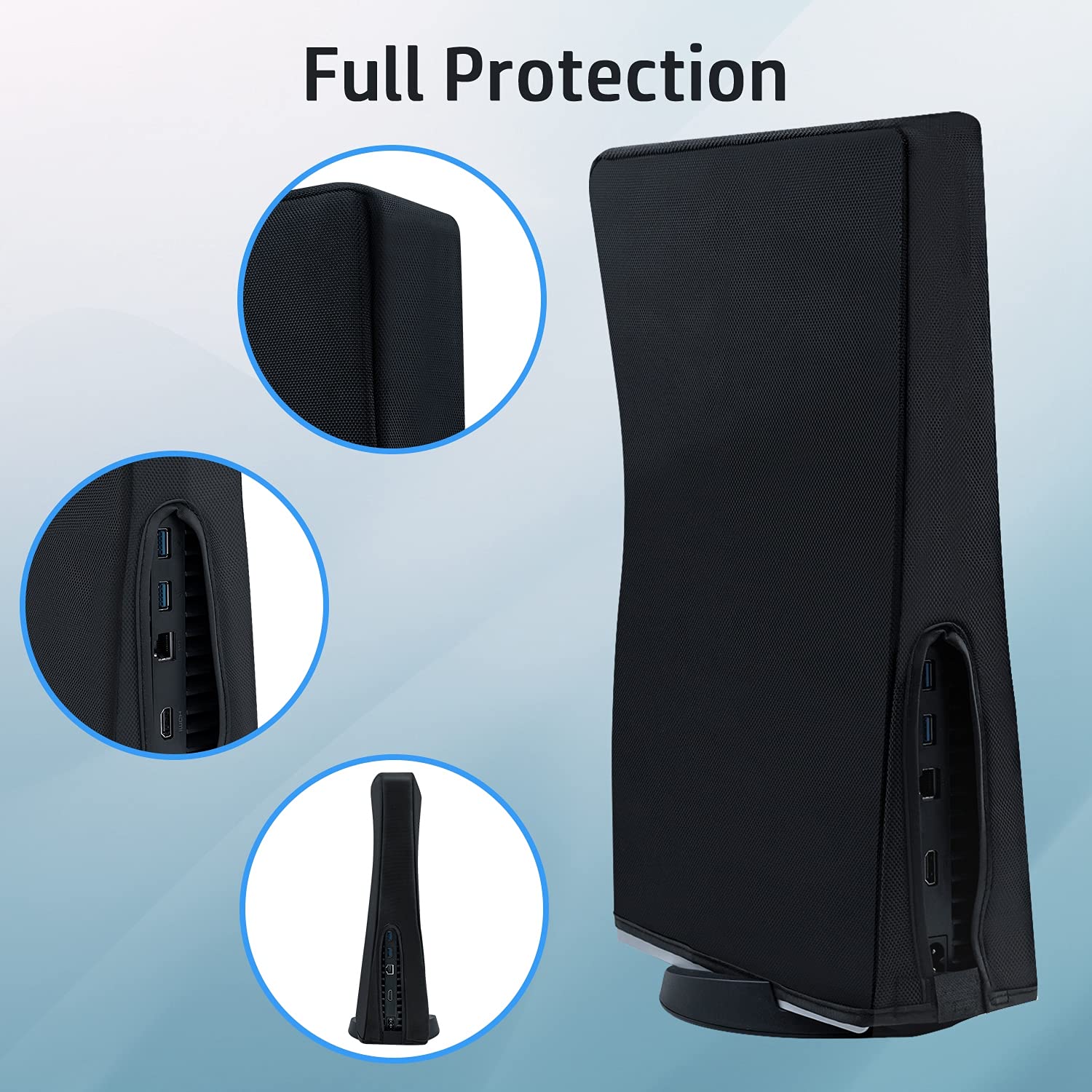Waterproof Dustproof Protective Cover Case for PS5 Console - Not Compatible with PS5 Slim/PS5 Pro - Ideal for Gaming Setup & Travel Protection