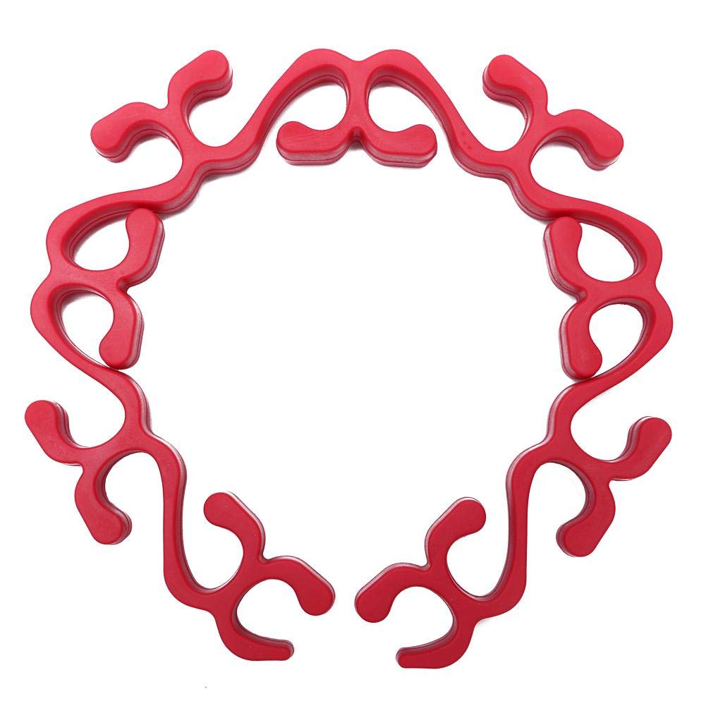 Non-Stick Silicone Roasting Rack for Turkey, Meat & Baking - Easy Clean Microwave & Oven Safe Grill Stand - Perfect for Thanksgiving, Roasts & Meal Prep (Red)