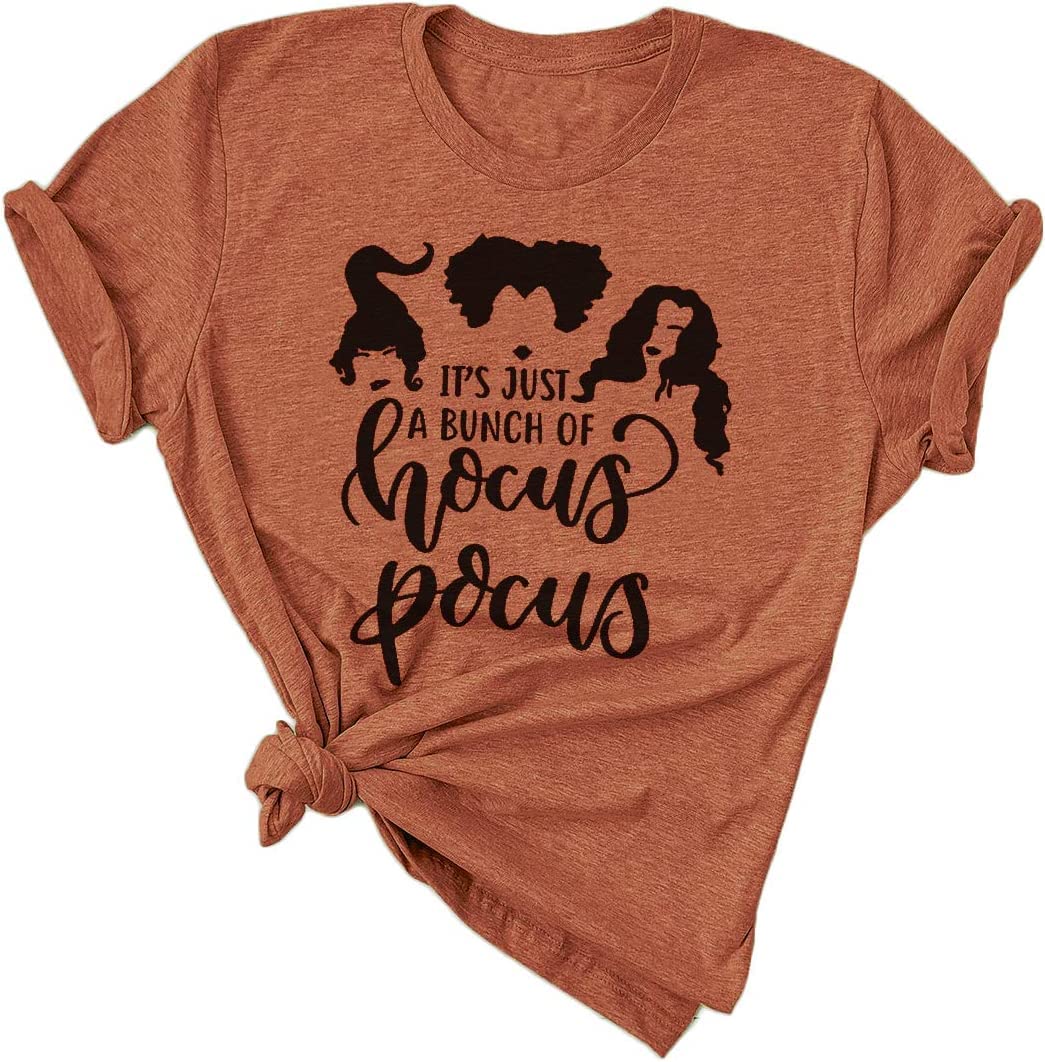 Sanderson Sisters Halloween T-Shirt for Women | Hocus Pocus Movie Graphic Tee | Witch Costume Top | Perfect for Halloween Parties & Cosplay