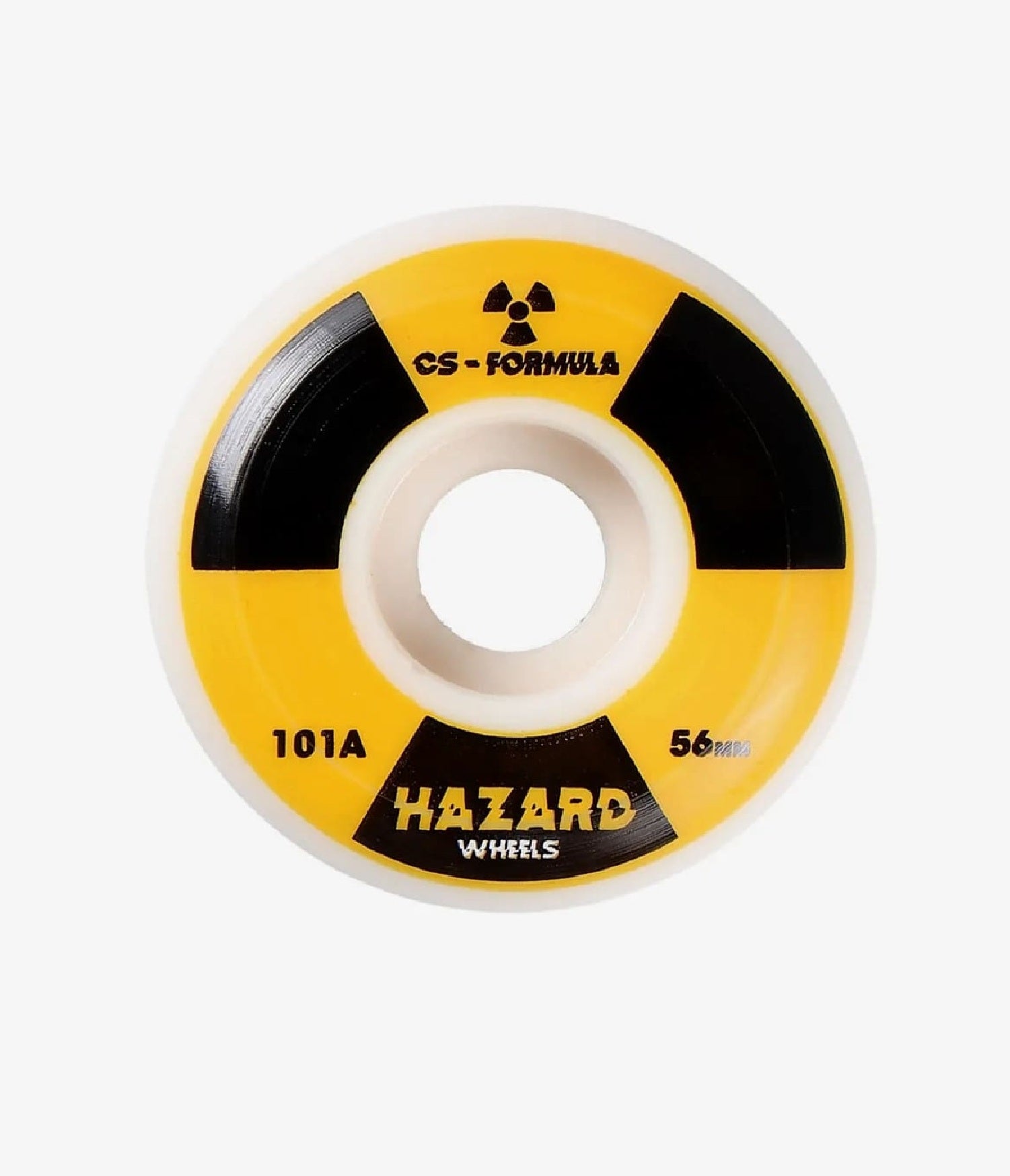 Hazard Radio Active CS: 56mm Conical White Skateboard Wheels - Perfect for Street Skating and Smooth Rides