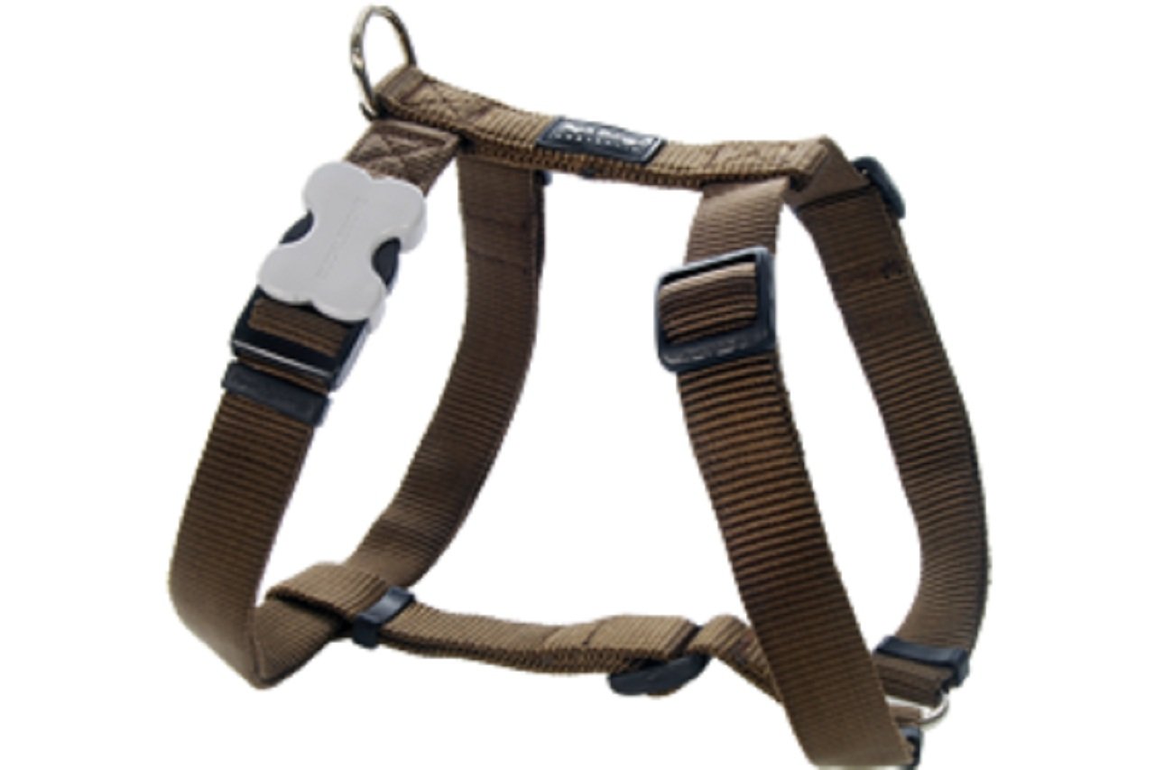 Red Dingo Classic Adjustable Dog Harness for Medium Dogs - Comfortable & Secure Brown Pet Harness - Perfect for Walking, Hiking & Outdoor Adventures
