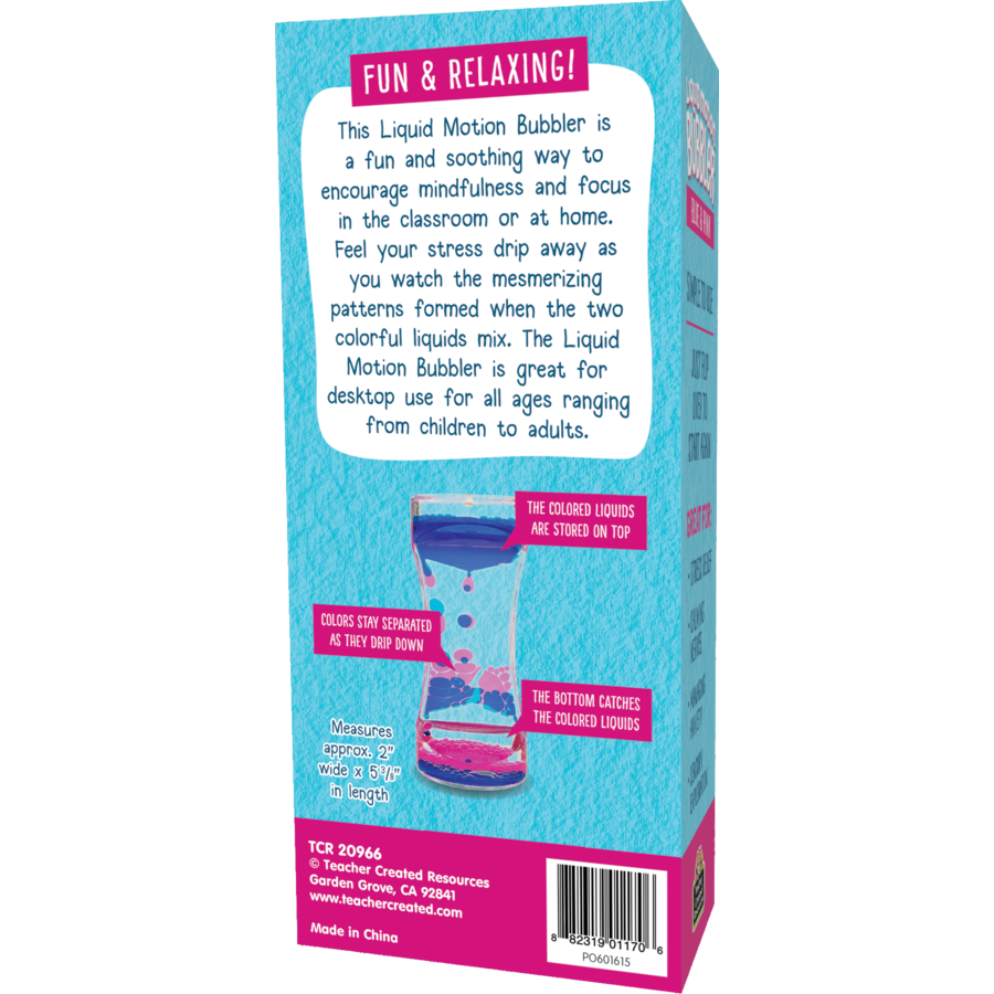 Colorful Liquid Motion Bubbler - Blue & Pink Sensory Toy for Stress Relief & Focus - Perfect for Office Desk, Kids Playroom & Meditation Space
