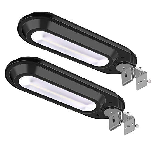 Latta Alvor Solar LED Street Lights - Outdoor Wall Sconce with Motion Sensor, Adjustable Light Head, IP65 Waterproof - 600 Lumens Solar Garden & Security Lighting (2 Pack, Black) - Perfect for Driveways, Pathways, and Backyard Safety