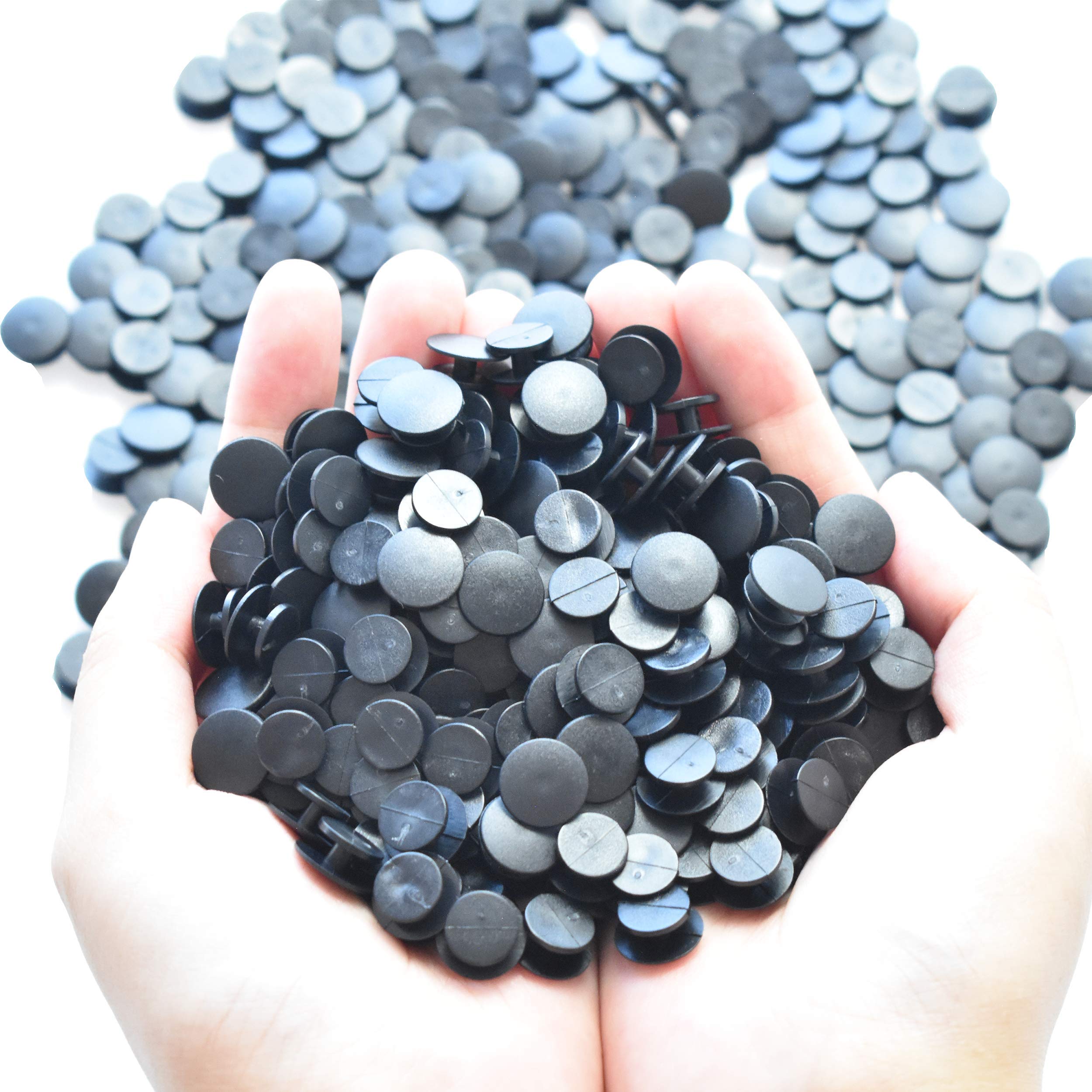 500pcs Black Buckle Plastic Button Accessories - DIY Shoe & Wristband Charms Backs for Crafts, Jewelry Making, and Fashion DIY Projects - Perfect for Flat Shoes, Bracelets, and DIY Ornaments