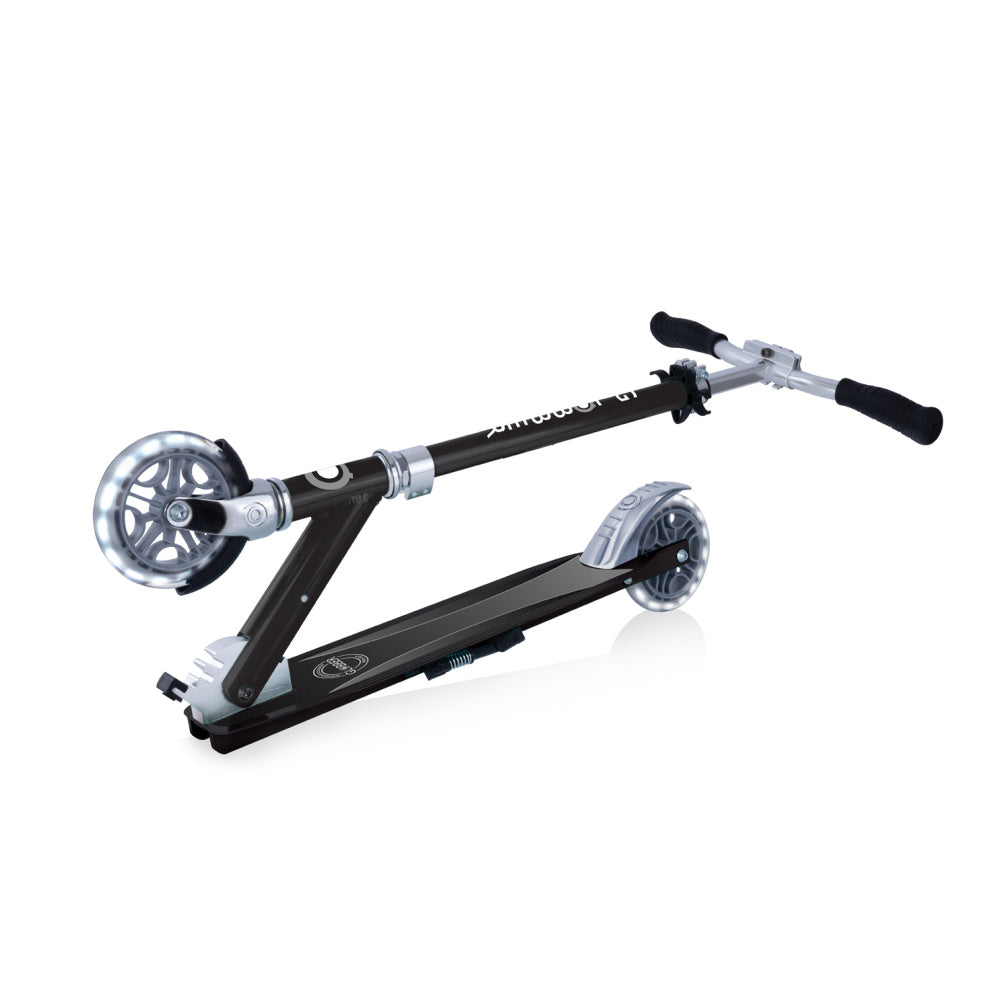 Globber Flow Element Scooter for Kids & Adults - Lightweight Foldable Kick Scooter with Adjustable Handlebar - Perfect for Commuting, School, Park & Outdoor Fun