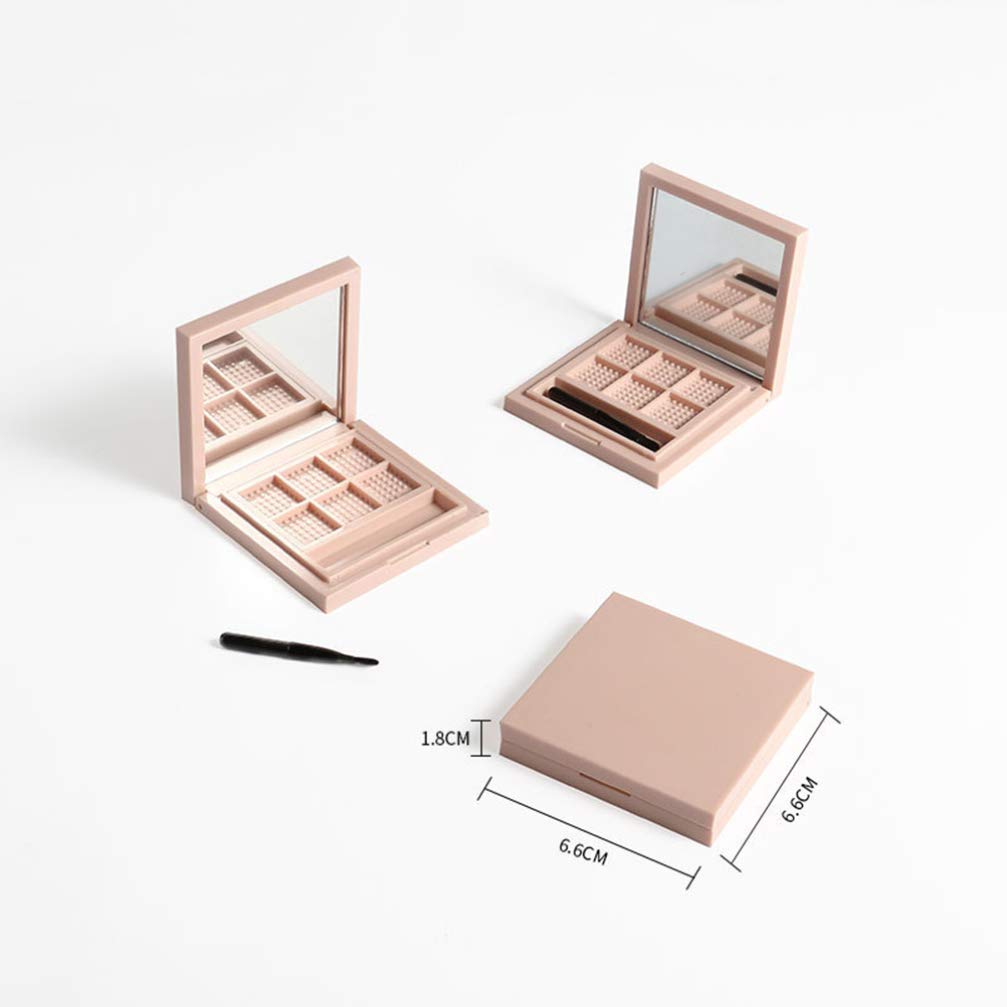 FOMIYES Refillable Blush Makeup Palette with Mirror & Brush - Empty Lipstick, Eyeshadow, Lip Balm Storage Box - Portable Travel Cosmetic Organizer for Makeup Artists & Beauty Enthusiasts