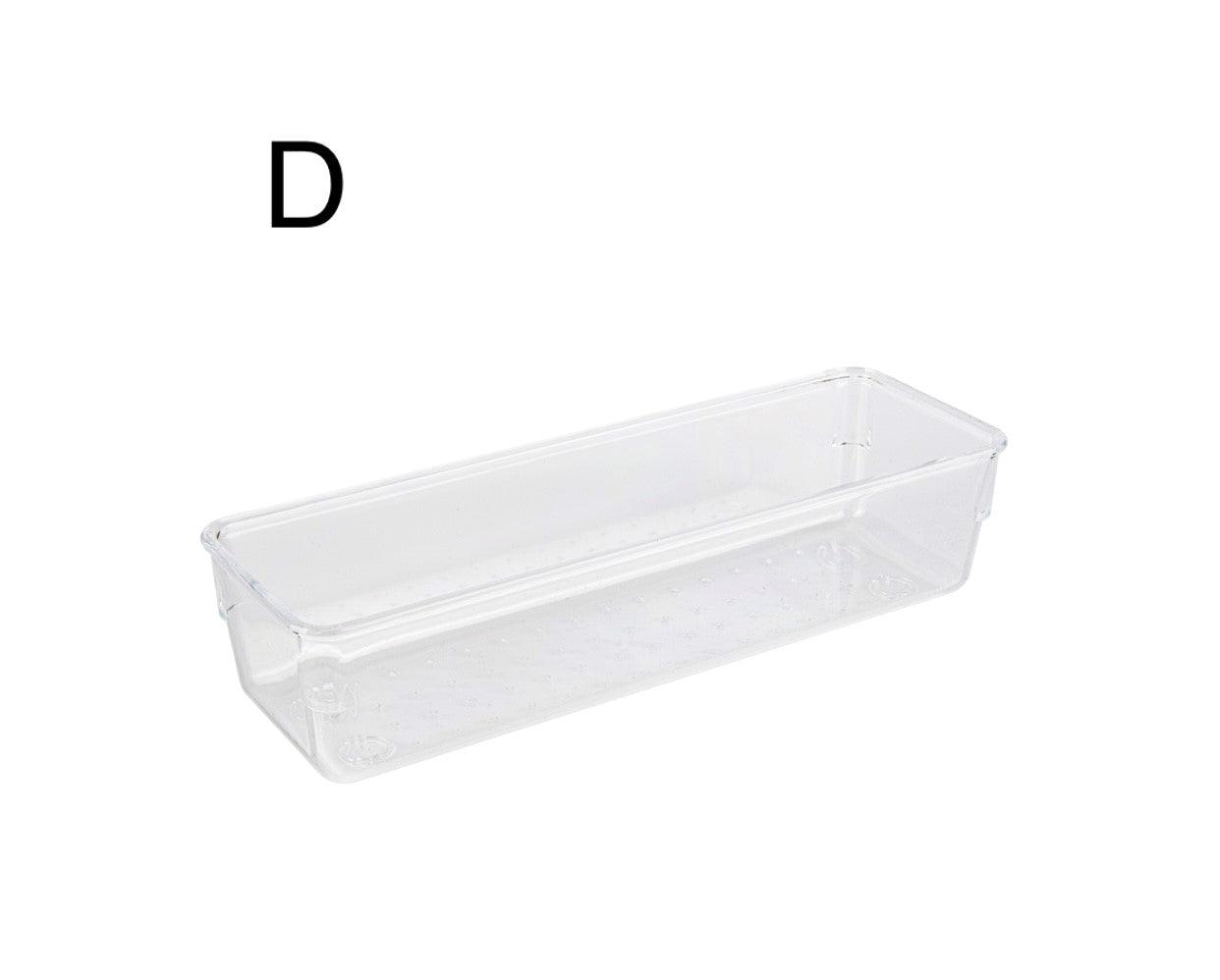 Clear Plastic Drawer Organizer Trays - 3 Pack Stackable Storage Containers for Jewelry, Makeup, Office Supplies | Perfect for Home, Office & Travel Organization