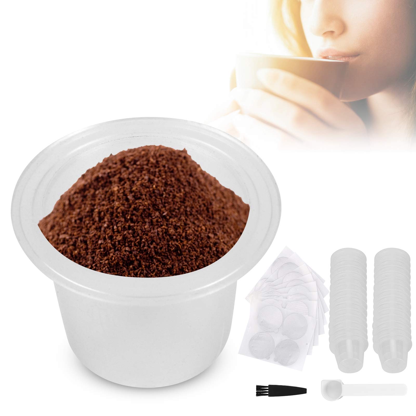 Premium Coffee Capsule Set - Compatible with Disposable Coffee Capsules, Includes Coffee Powder Filter Cup Kit for Easy Brewing | Perfect for Home, Office, and Kitchen Use