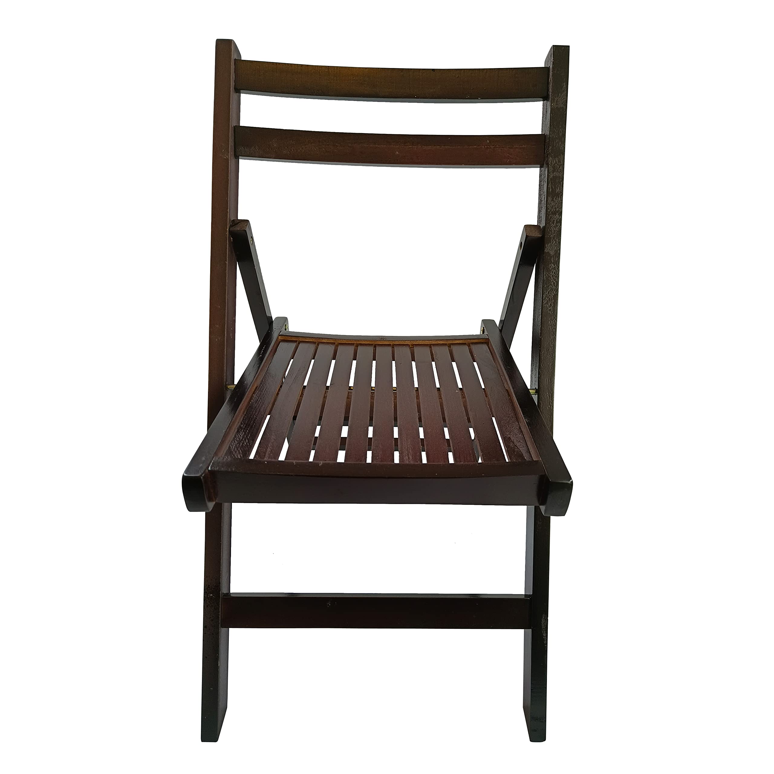 HomVent 4-Pack Wooden Folding Chairs - Lightweight Portable Patio Chairs with Slatted Design & Hollow Back - Perfect for Living Room, Garden, Balcony, Backyard, Poolside & Outdoor Gatherings