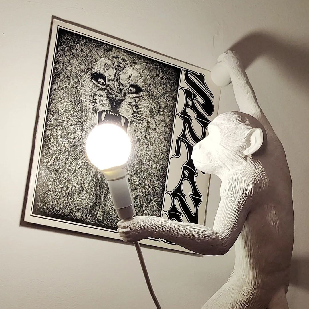 Cute Monkey Wall Lamp - LED Night Light for Kids Room, Nursery, Bedroom - Fun Animal-Themed Decor for Children's Spaces