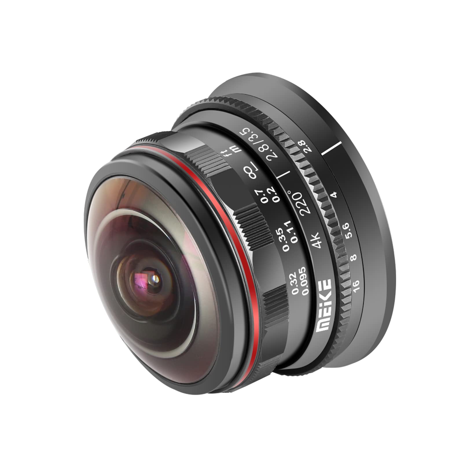 MEKE 3.5mm f2.8 220° Ultra Wide Angle Manual Focus Circular Fisheye Lens for Olympus Panasonic Lumix M4/3 MFT Mount Cameras (GH4 GH5 GH6 GH7) - Perfect for Landscape, Architecture & Creative Photography