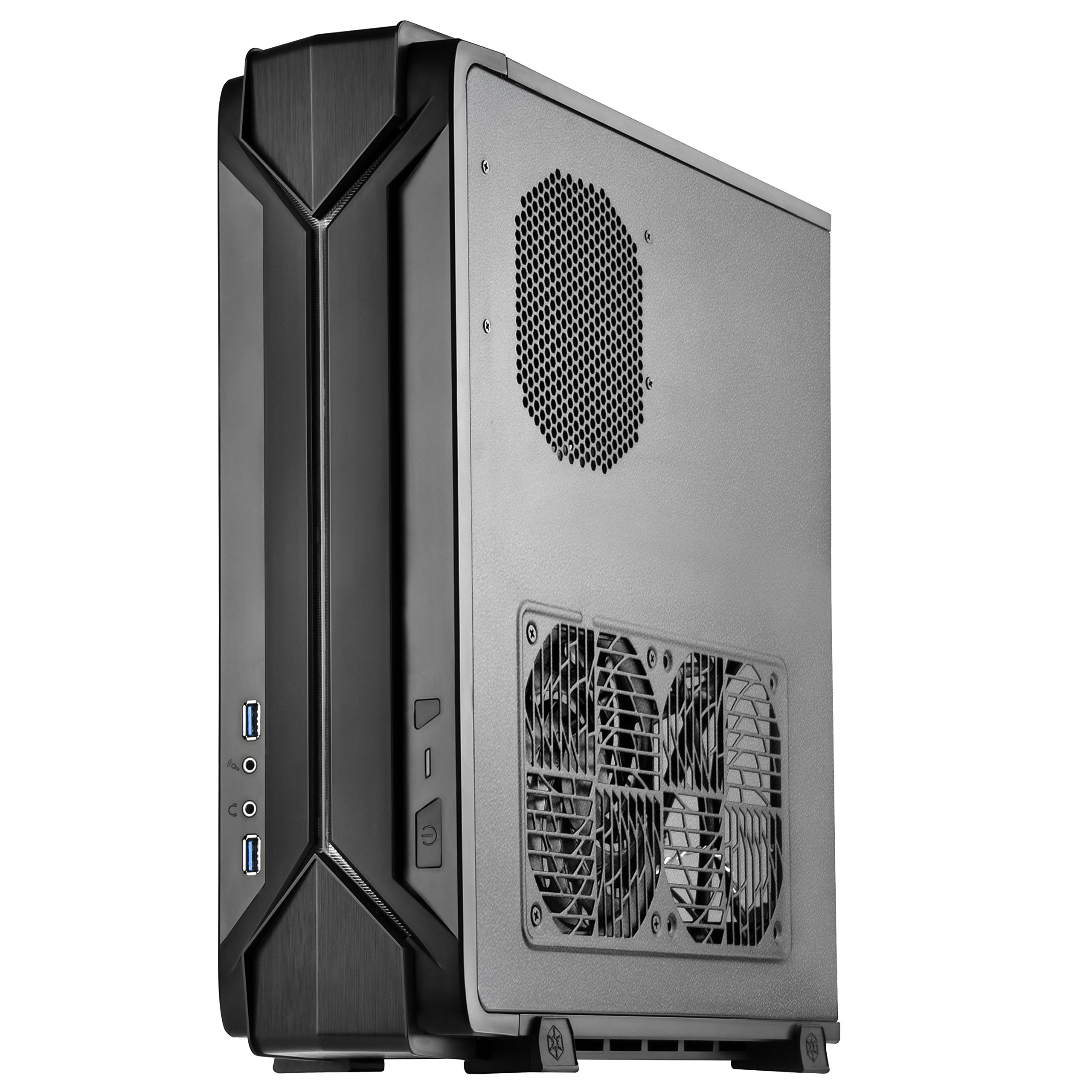 SilverStone SST-RVZ03B Raven Mini-ITX Gaming PC Case - Compact Black Chassis with RGB Lighting for High-Performance Gaming Rigs | Perfect for Small Space Setups, Esports Tournaments & Home Entertainment Systems