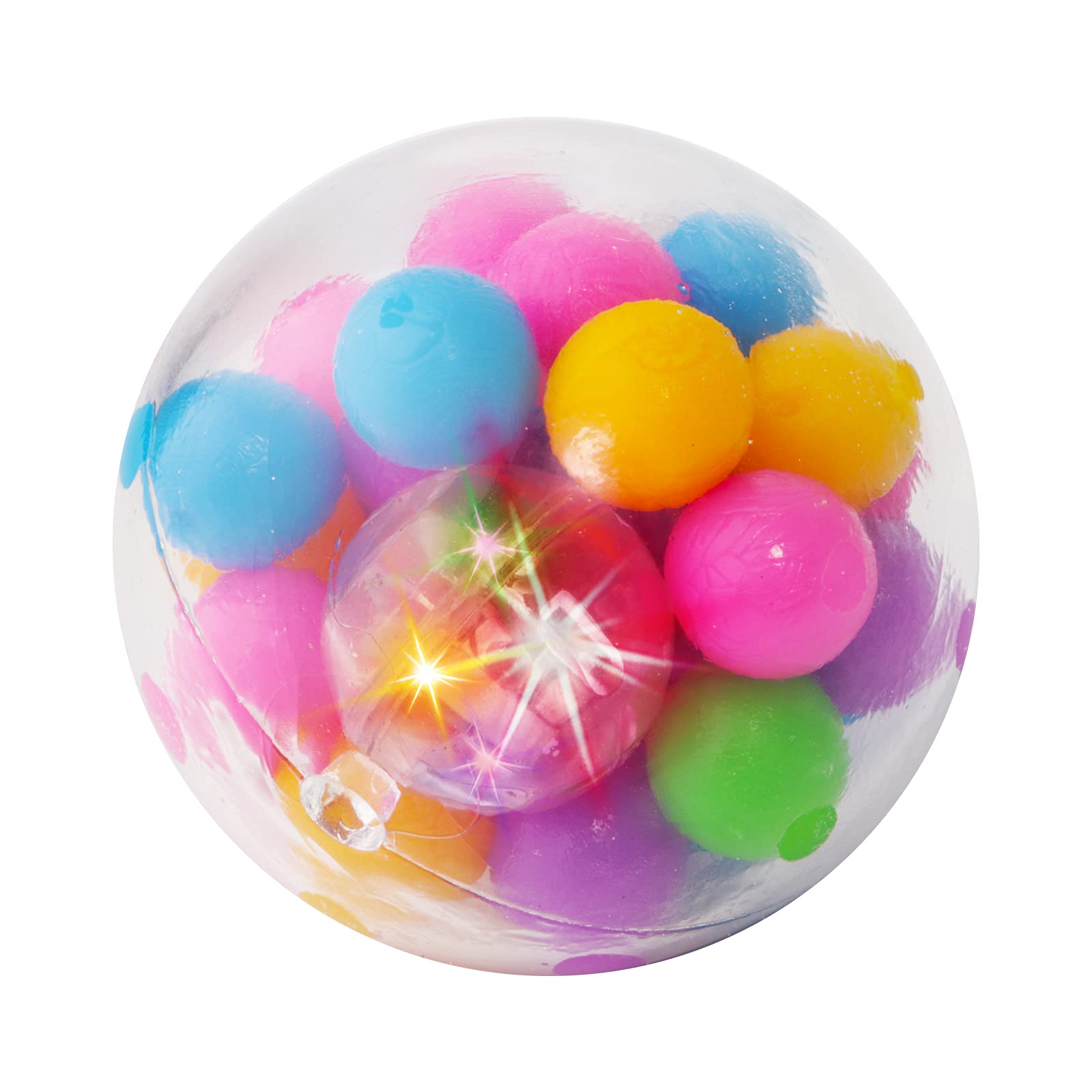 RENCOM Stress Relief Squeeze Balls - 2 Pack LED Sensory Pressure Balls for Kids & Adults - Anxiety, ADHD, Autism Therapy Toys - Fidget Toys for Office, School, and Home Use