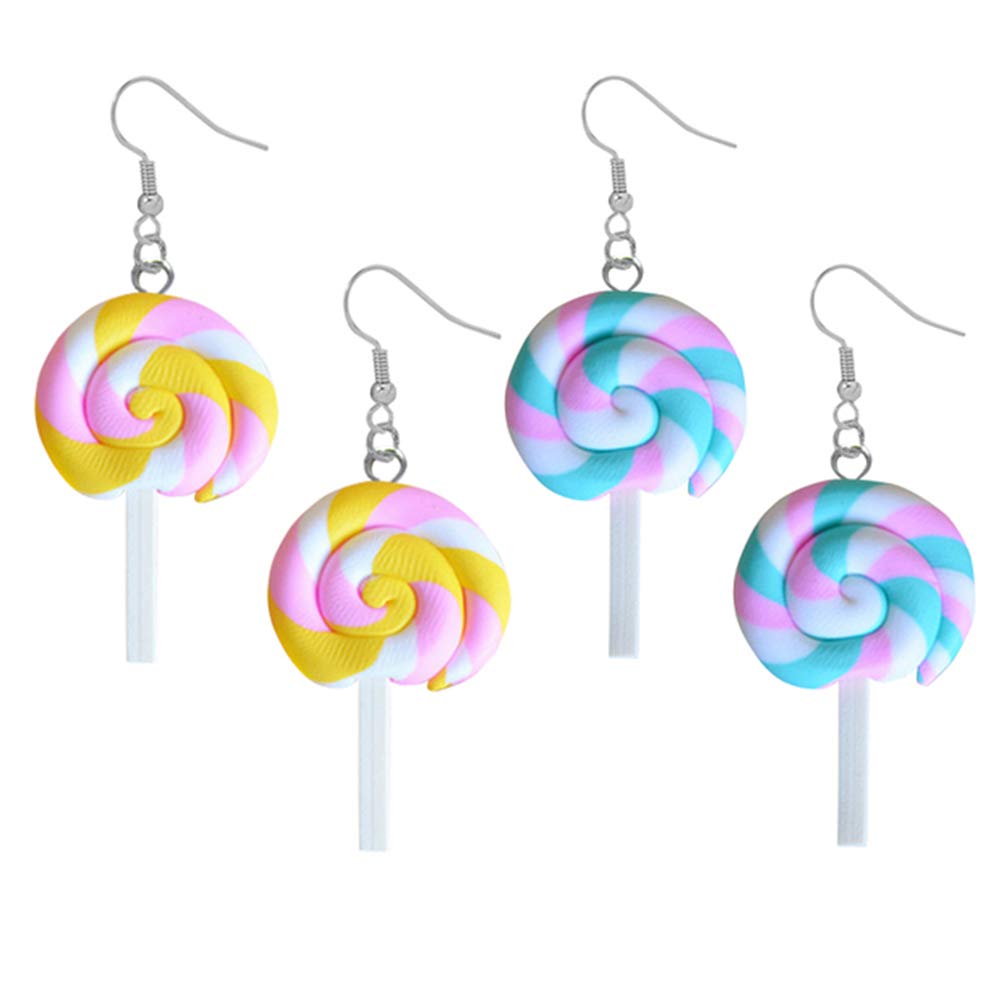 Handmade Simulation Croissant French Bread Toast Dangle Drop Earrings - Cute Unique Baguette Apple Coffee Cap Earrings Set for Women & Girls - Perfect for Foodie Fashion, Cosplay, and Gift Giving