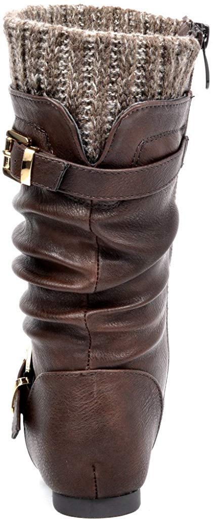 DREAM PAIRS Girls' Faux Fur Lined Knee High Winter Riding Boots - Warm Snow Boots for Toddler, Little Kid & Big Kid - Perfect for Cold Weather, School & Outdoor Activities