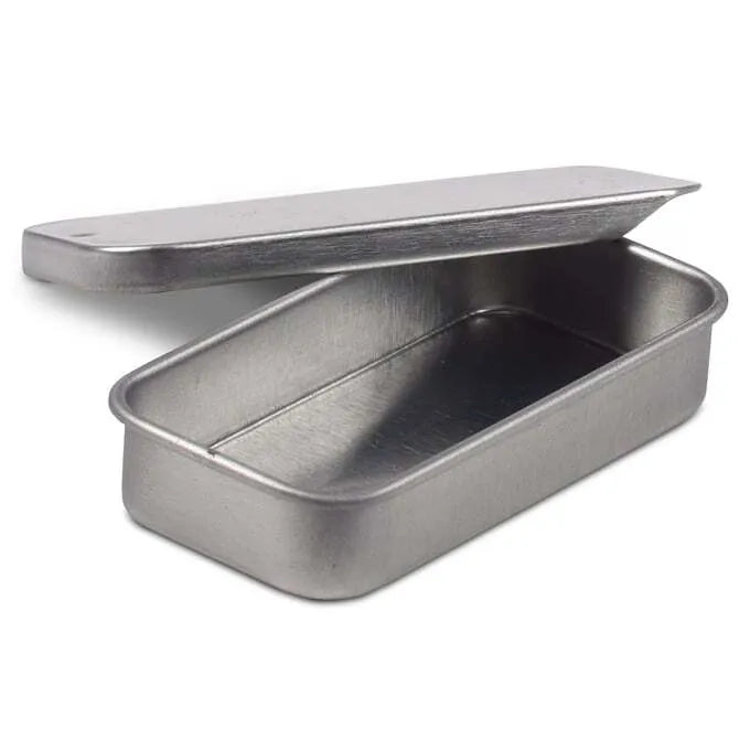 Small Silver Slide Top Tin Box - Elegant Storage for Jewelry, Tea, Spices & Keepsakes | Perfect for Home, Office & Travel Organization