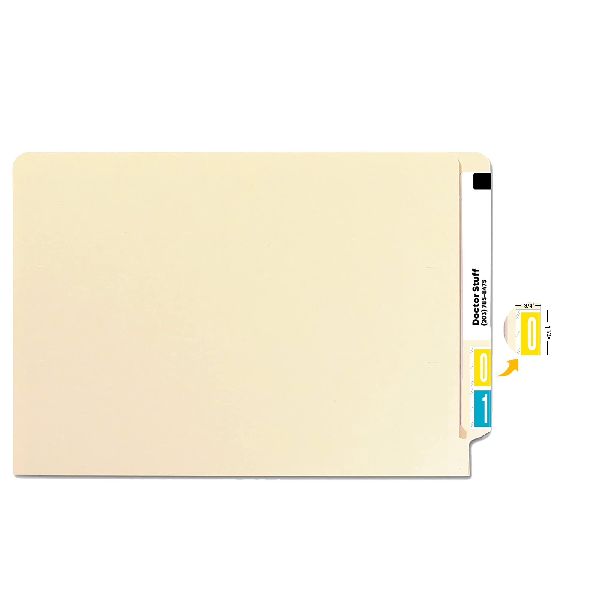 Doctor Stuff File Folder Labels - Complete Set 0-9 Numbers, Tabbies 11500 Match CLNM Series Chart Stickers, 1.5