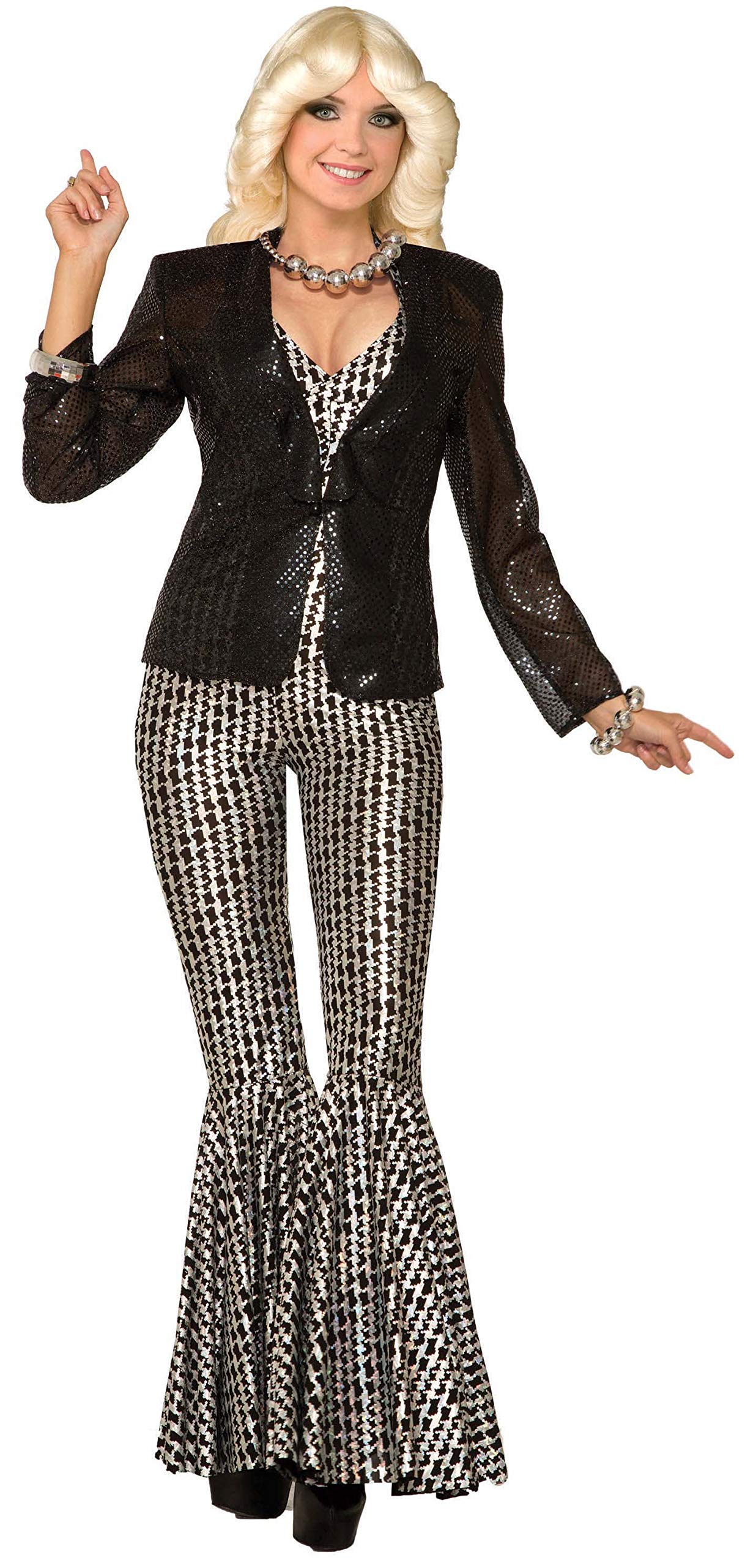 Women's Disco Sequin Blazer Costume - 70s Party Outfit for Halloween, Themed Parties & Dance Performances