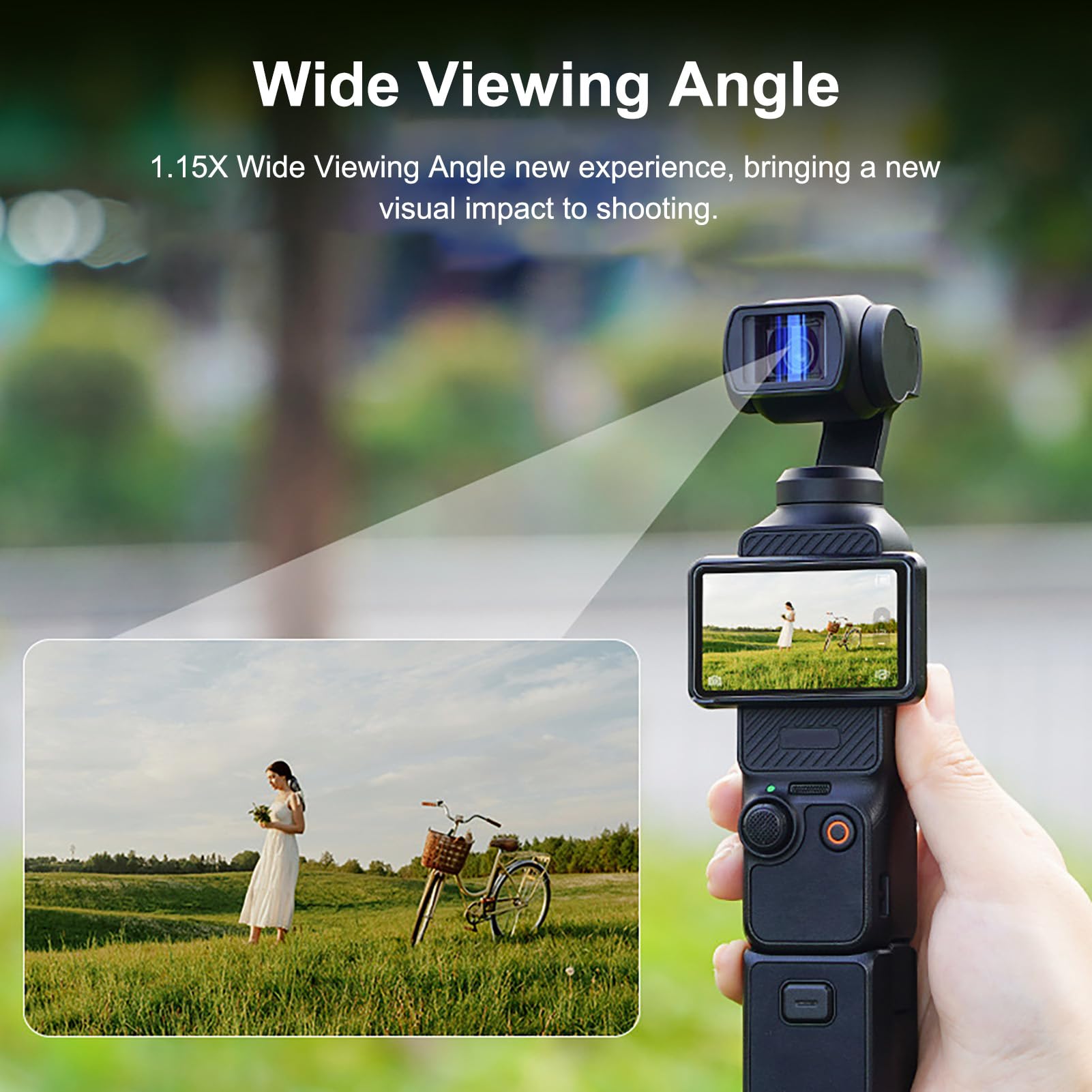 BORCO 1.15X Anamorphic Lens for DJI OSMO Pocket 3 - Wide Angle Magnetic Camera Lens with Optical Glass - Perfect for Vlogging, Cinematic Filming & Action Camera Accessories