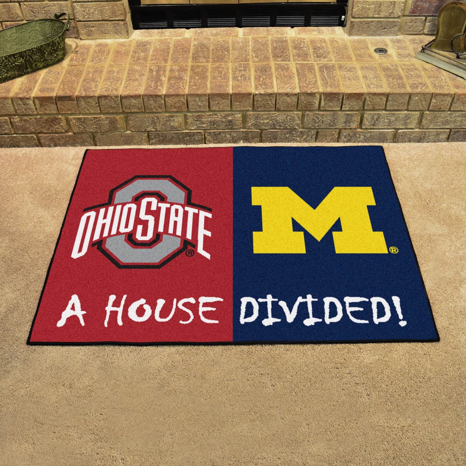 House Divided Mat - Ohio State vs Michigan Rivalry 33.75