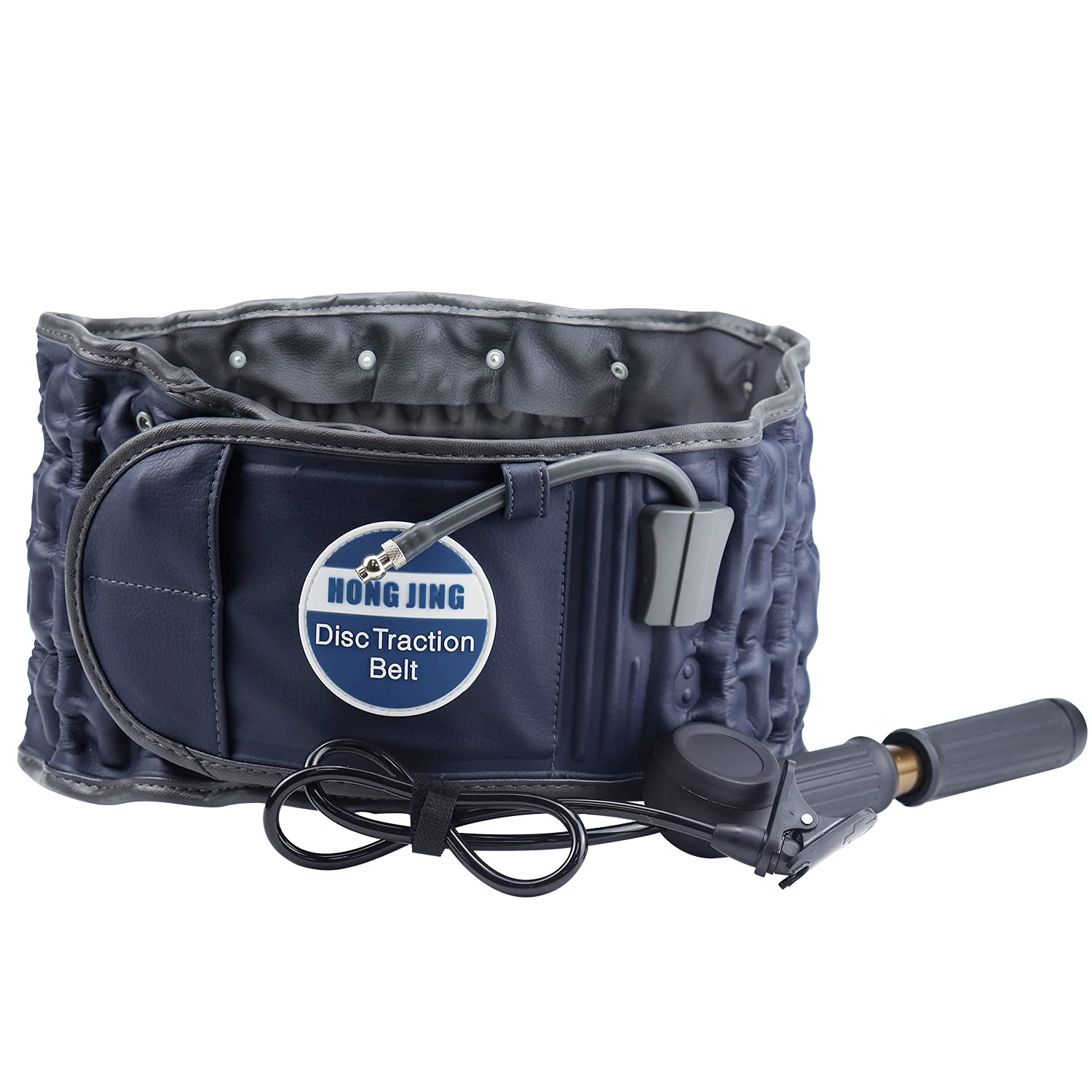 Hongjing Decompression Back Belt for Lower Back Pain Relief – Adjustable Spinal Air Traction Device for Men & Women (Fits Waist 29-49 inches) – Ideal for Office Work, Driving & Post-Surgery Recovery