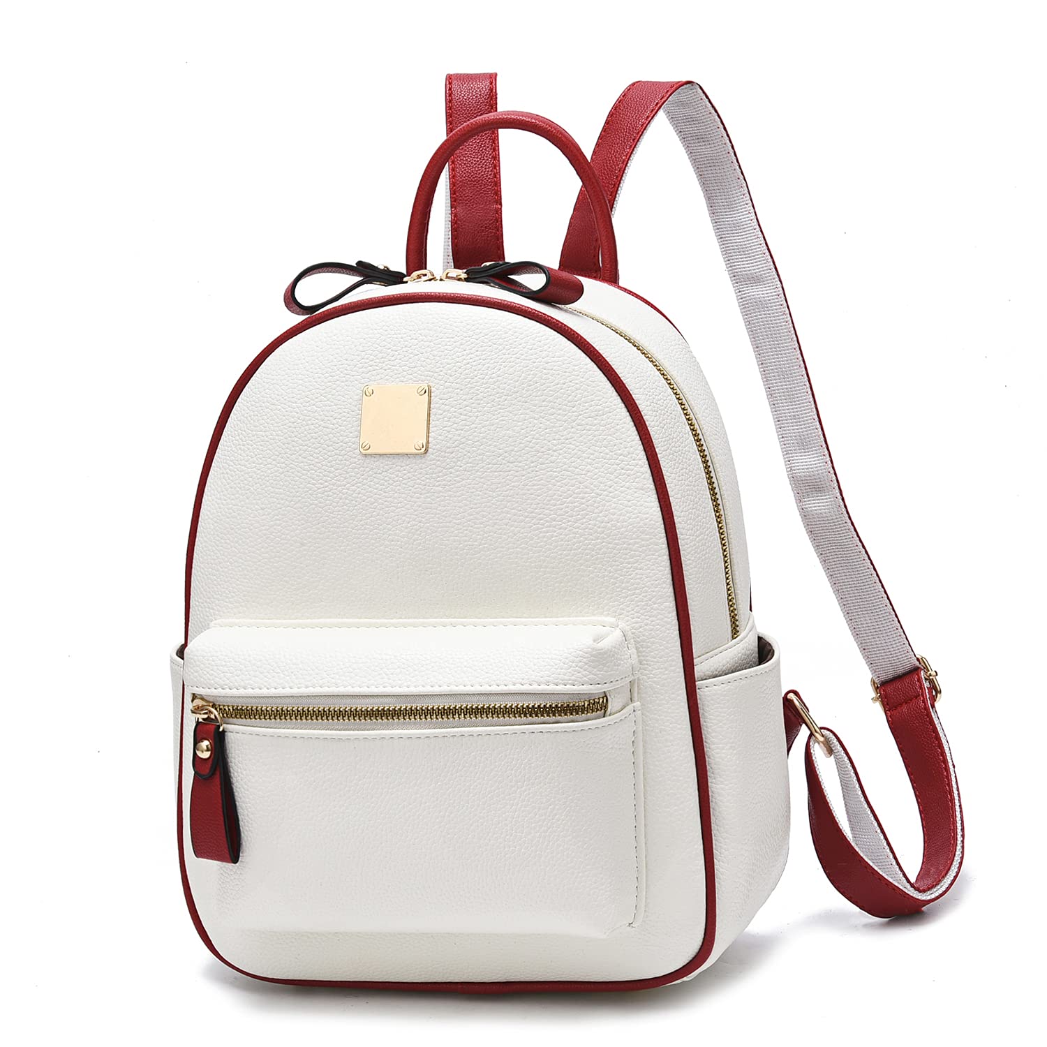 Mini Leather Backpack Purse for Women & Girls - Cute Small Shoulder Bag in White | Perfect for School, Travel & Everyday Use