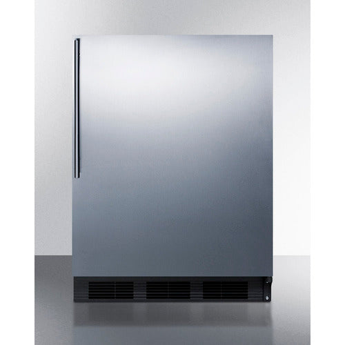 Accucold 24-Inch Wide Built-In All Refrigerator with Auto Defrost & Stainless Steel Door - FF6BK7SSHV - Perfect for Kitchens, Basements, Garages, and Commercial Spaces