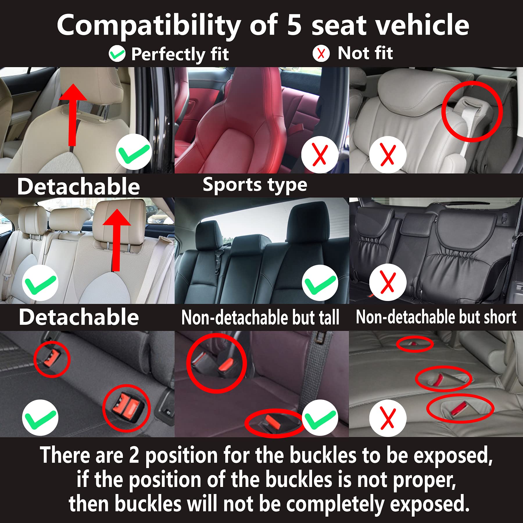 Premium Universal Leather Car Seat Covers - Waterproof Faux Leatherette Cushion Protectors for Cars, SUVs & Trucks (Black & Blue Full Set) | Auto Interior Accessories for Comfort & Style | Perfect for Daily Commutes, Road Trips & Family Travel