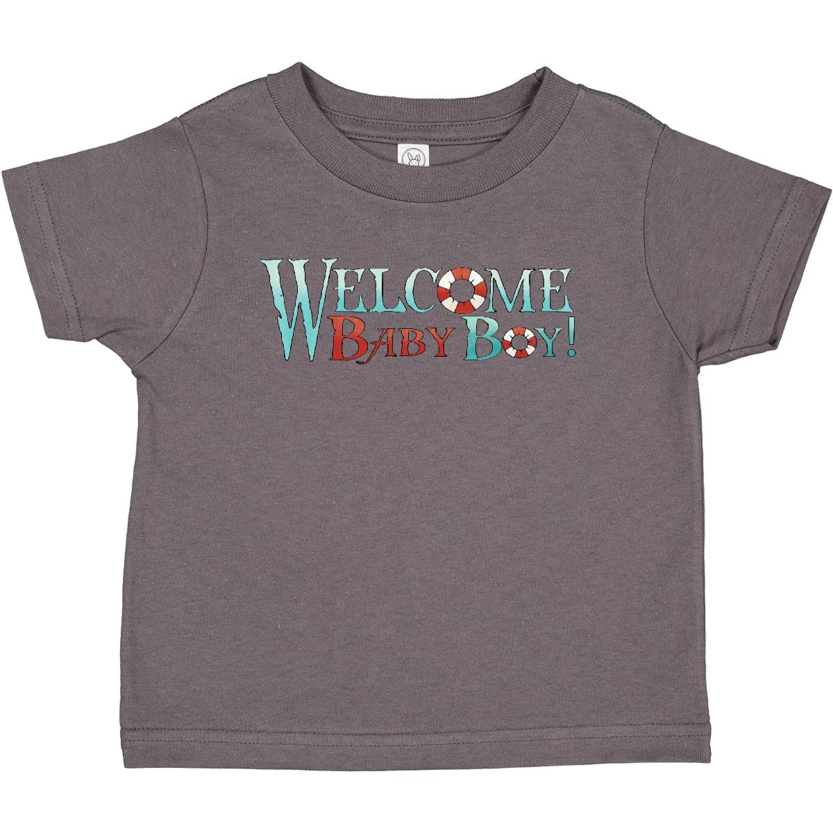 Inktastic Nautical Welcome Baby Boy T-Shirt - Cute Sailor Theme Cotton Tee for Newborns & Infants - Perfect for Baby Showers, First Photos & Special Occasions