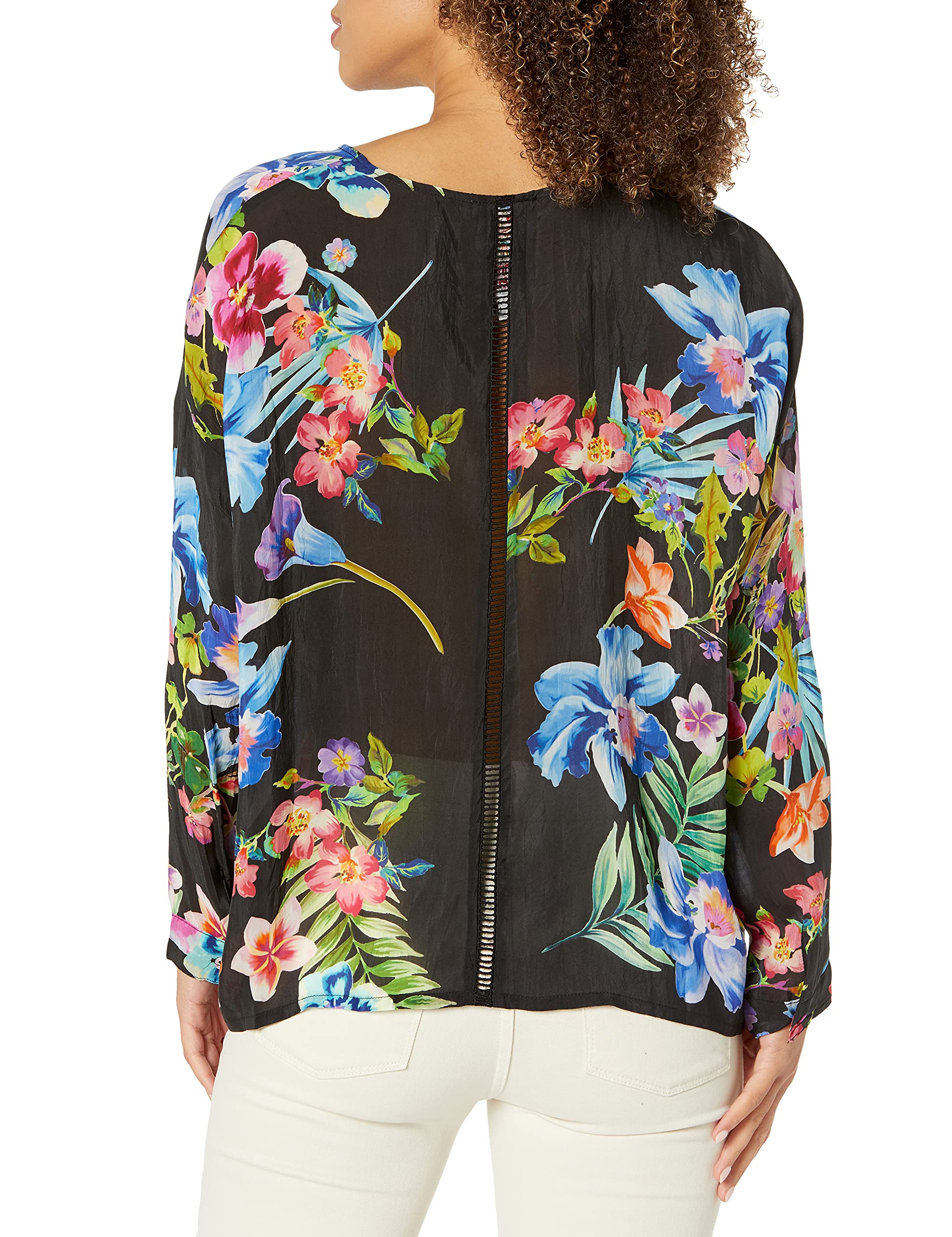 Johnny Was Women's Blouse - Floral Printed Boho Chic Top for Casual Wear & Summer Outfits | Perfect for Beach, Office & Date Nights