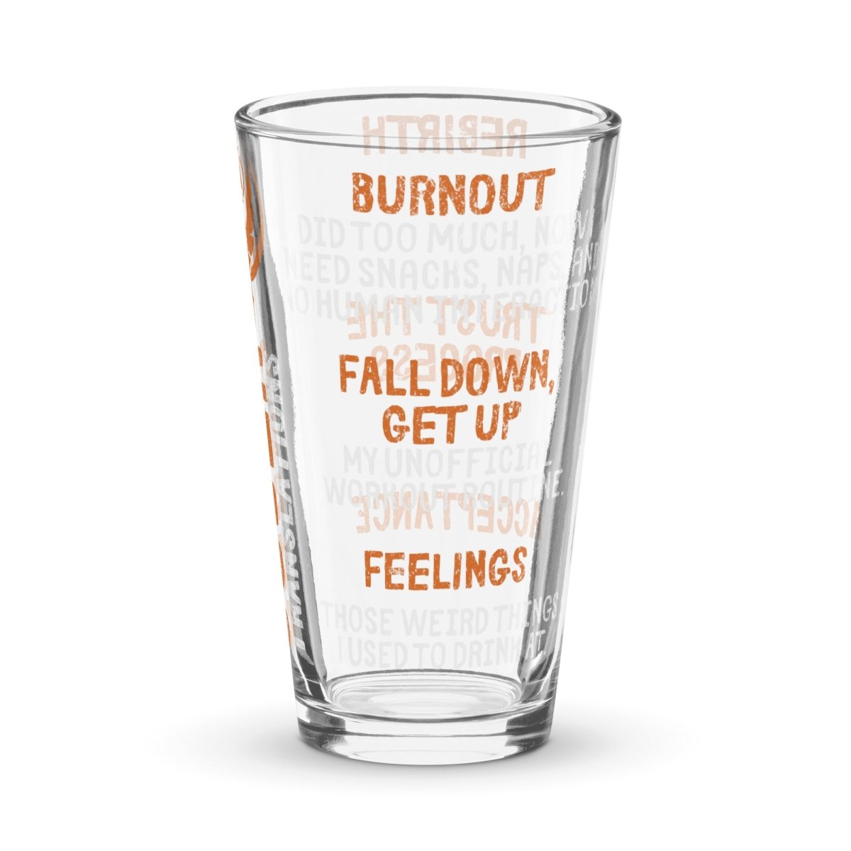 Sober Translations Vol. 4 - 16 oz Pint Glass for Beer, Cocktails & Home Brewing | Durable Barware for Pubs, Parties & Gifts