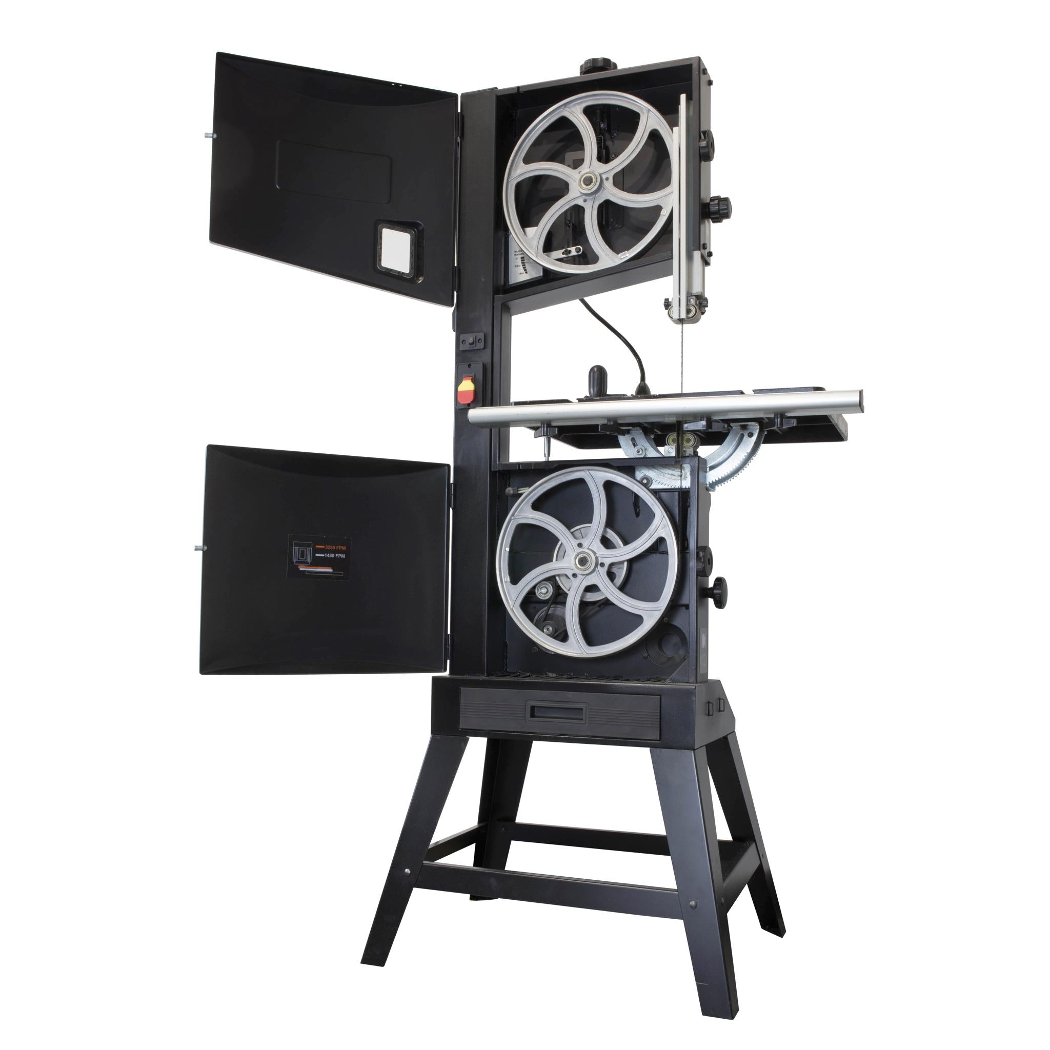 WEN BA1487 14 Inch Two Speed Band Saw with Stand and Work Light - Heavy Duty Woodworking Tool for DIY Projects & Professional Use - Perfect for Cutting Wood, Metal & Plastic in Home Workshop