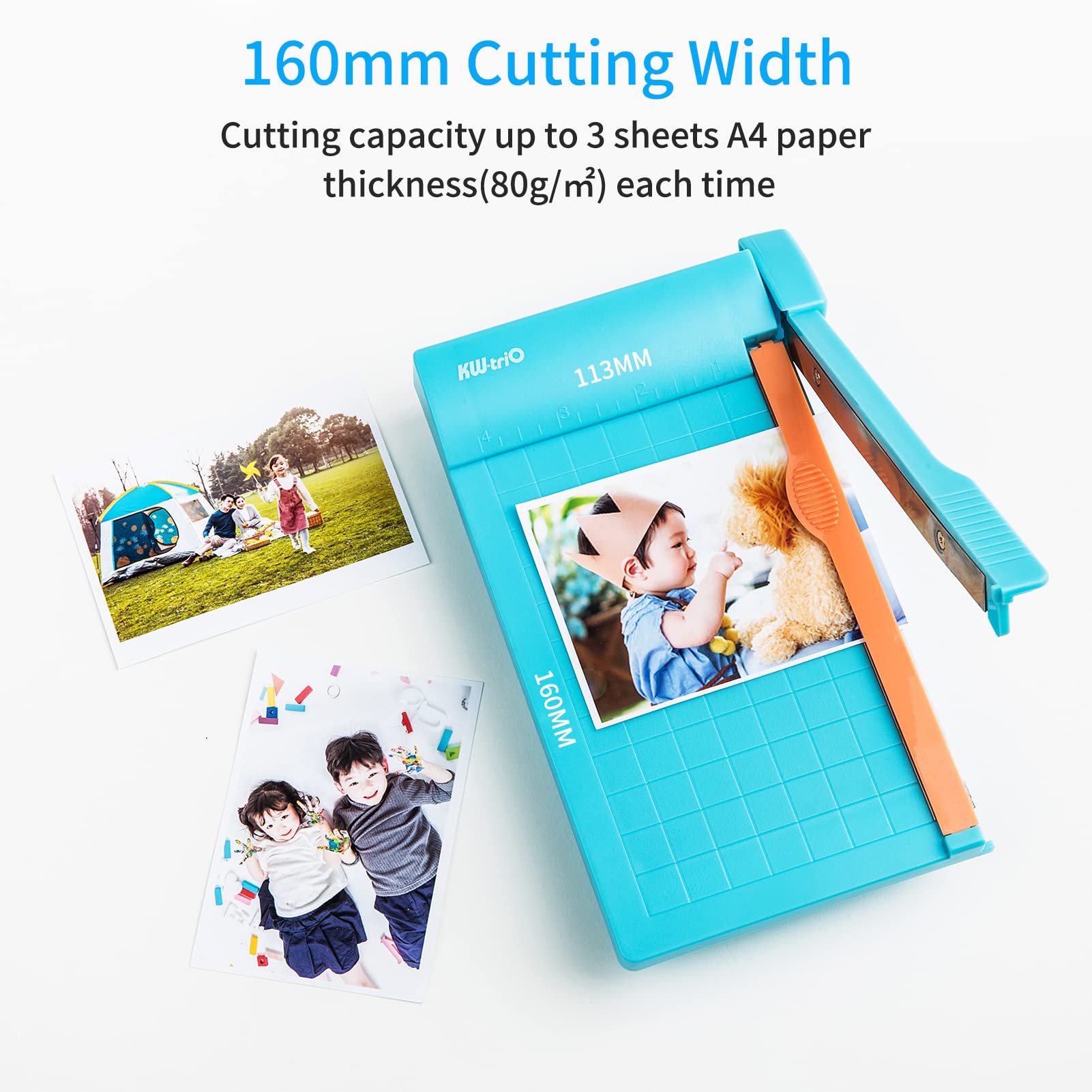 6 Inch Mini Paper Trimmer Guillotine Cutter - 160mm Desktop Paper Cutting Machine with Safety Blade for Crafting, Photos, Cards, Scrapbooking | Perfect for Office, Home & DIY Projects