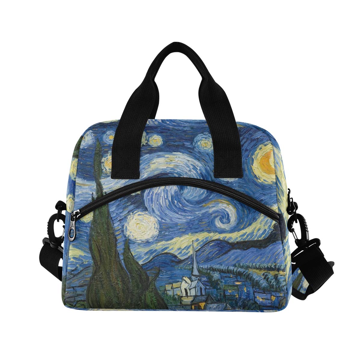 Van Gogh The Starry Night Insulated Lunch Bag - Thermal Tote Cooler for Work, Picnic & Travel - Leakproof Food Container for Women, Men & Kids - Perfect for Office, School & Outdoor Activities