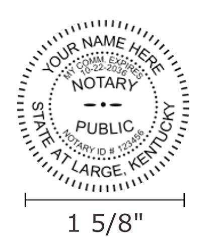 Kentucky Notary Public Round Self Inking Stamp - R542 Blue Official Seal for Legal Documents | Perfect for Notarizing Contracts, Certificates & Business Paperwork