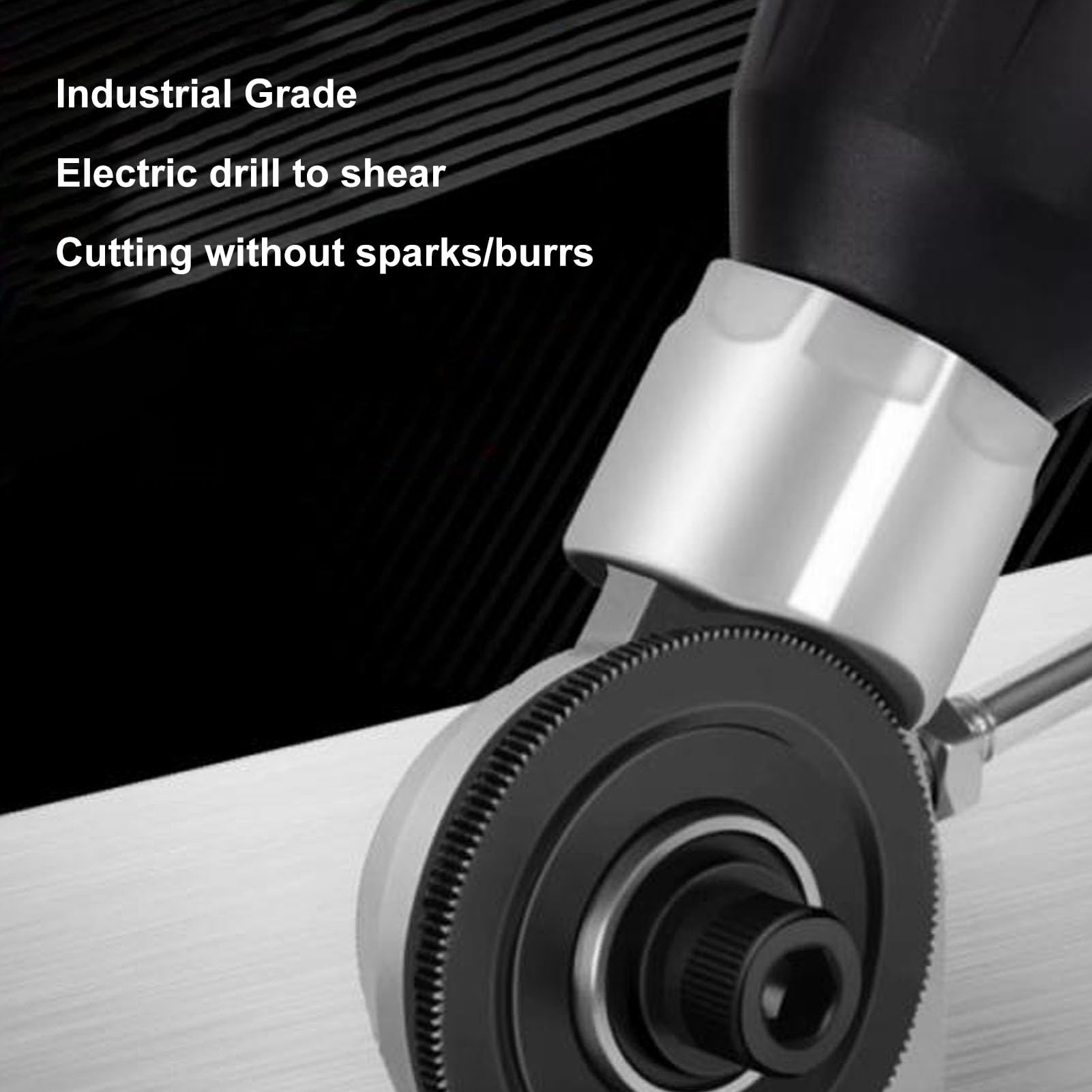 Electric Drill Plate Cutter Attachment - Metal Nibbler Shear for Thin Iron Sheets | DIY Drill Conversion Kit for Metal Cutting | Perfect for Home Renovation & Metal Fabrication Projects