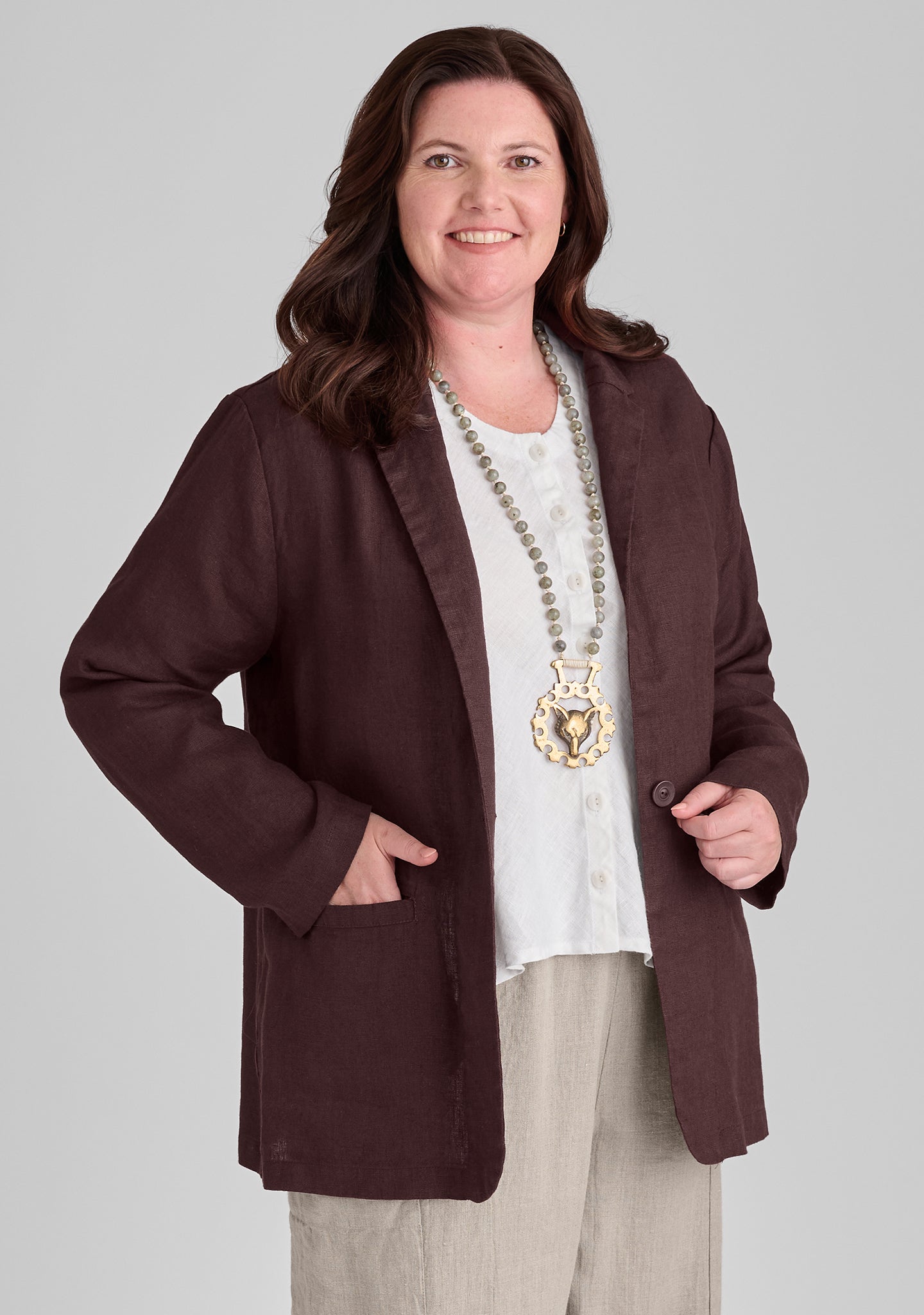 Kate's Blazer - Premium Linen Jacket for Women | Office Wear, Business Casual & Spring Outfits | Lightweight & Breathable Summer Blazer