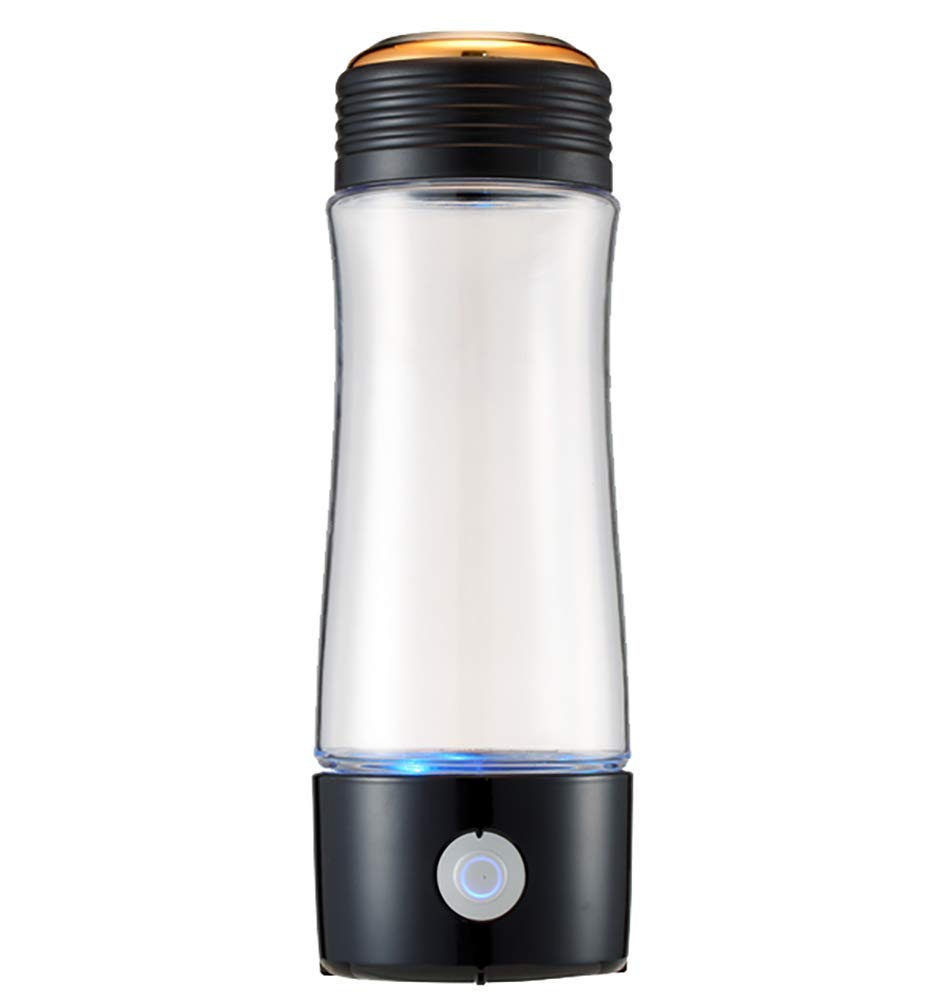Premium Hydrogen Alkaline Water Bottle Generator with SPE/PEM Technology - 800-2350 PPB Hydrogen Content, pH 7.5-9.0 (Black/White) for Home, Office & Travel Hydration & Wellness
