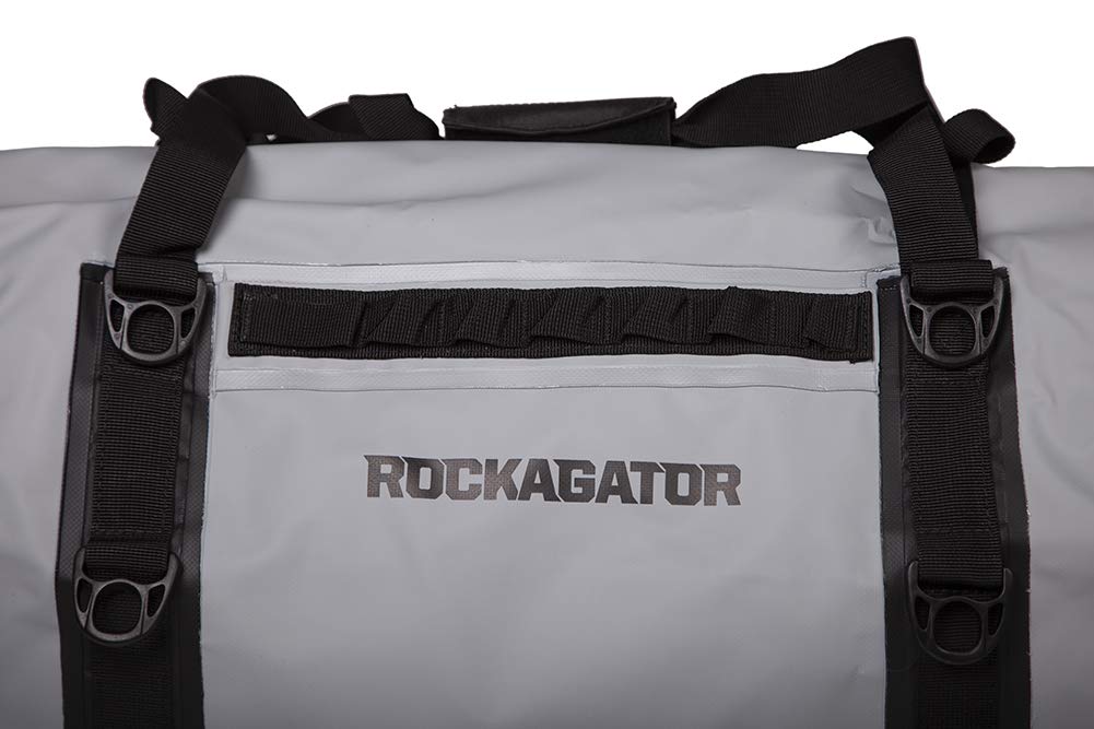 Rockagator Mammoth Series 60L Waterproof Duffle Bag - Heavy Duty Roll-Top Dry Bag for Travel, Camping, Hiking & Water Sports | All-Weather Gear for Outdoor Adventures (Grey/Black)