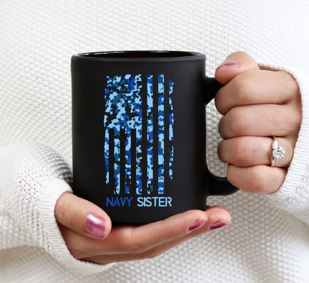Navy Sister Coffee Mug - Best Gift for Navy Sisters - Personalized US Navy Sister Mugs - Perfect for Military Appreciation & Sisterhood Bonding