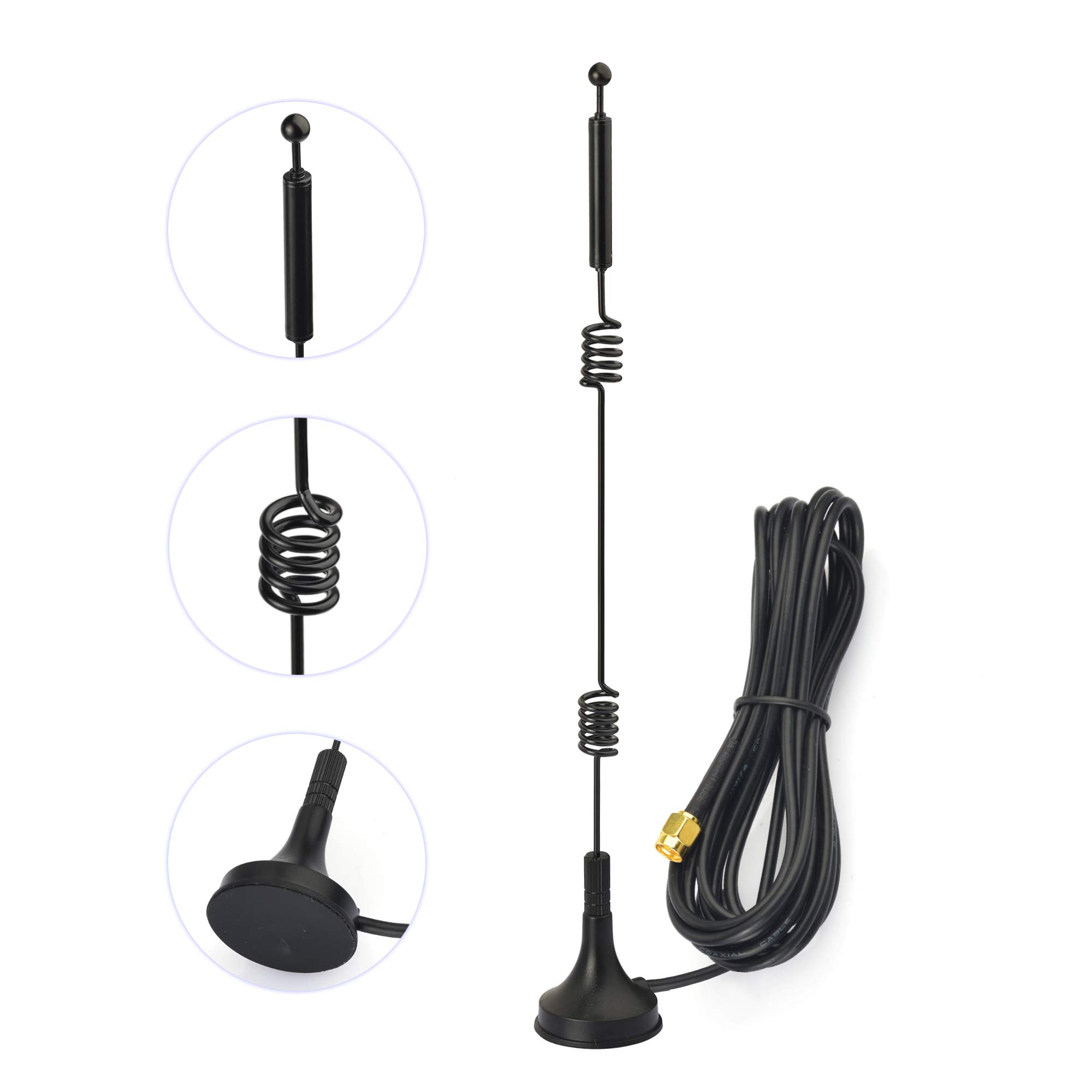 Bingfu 9dBi Dual Band WiFi Antenna 2.4GHz 5GHz 5.8GHz with Magnetic Base SMA Male Connector for Wireless Security Cameras, Surveillance Systems, Vehicle Backup Cameras & Reversing Monitors - Perfect for Home Security, Truck Trailers, and Rear View Monitoring
